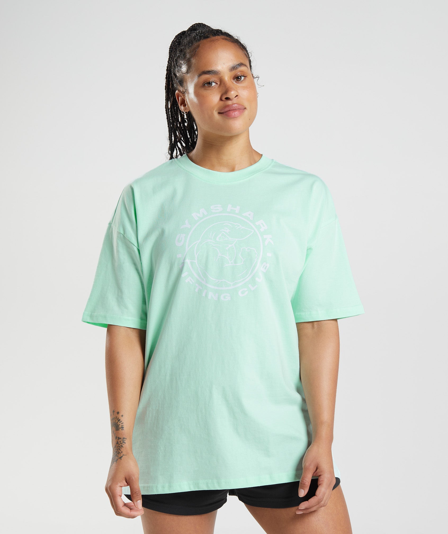 Blue Women\'s Gymshark Legacy Oversized T Shirts | QZXREL-734