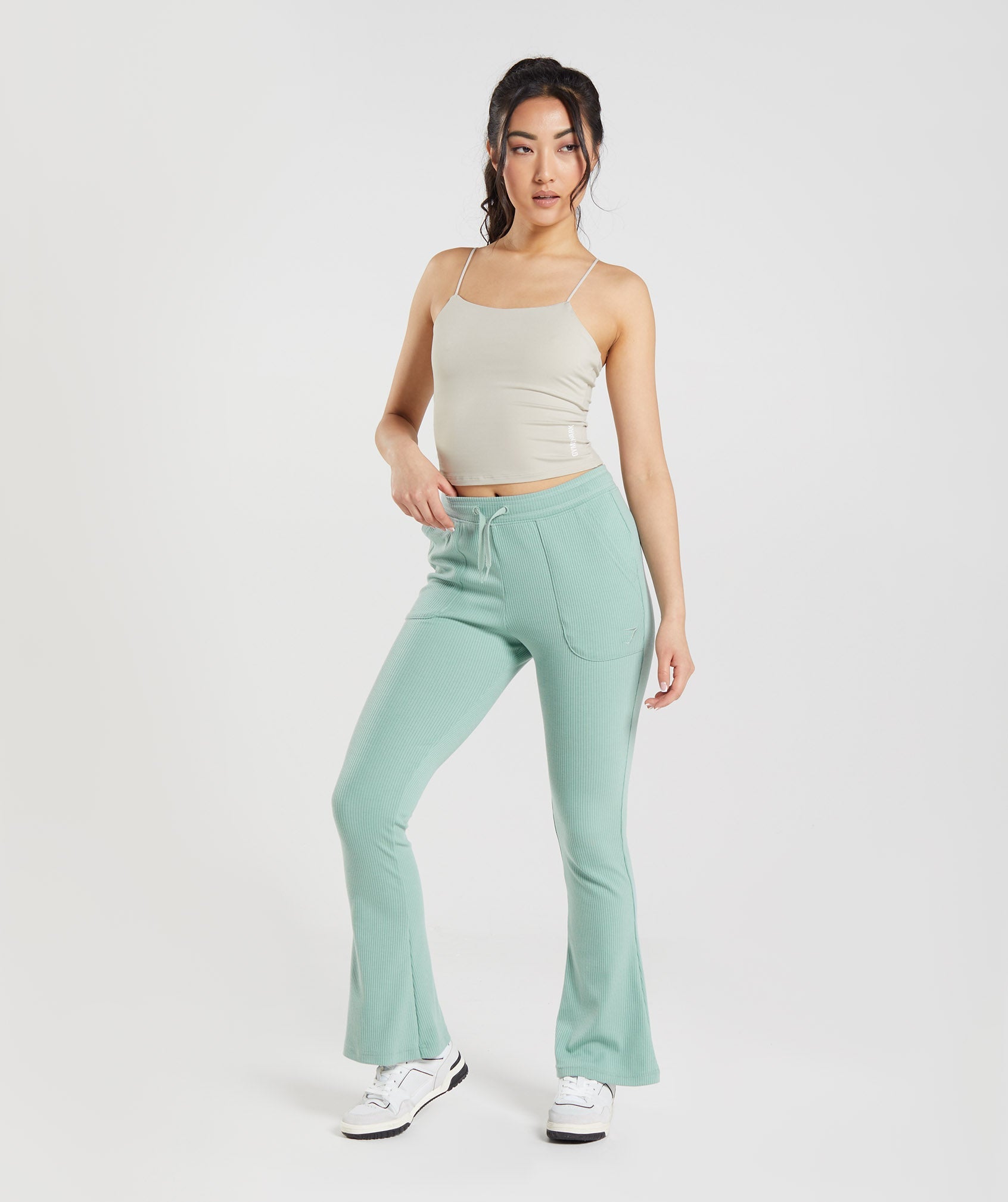 Blue Women's Gymshark Pause Flared Pants | BFESIH-495