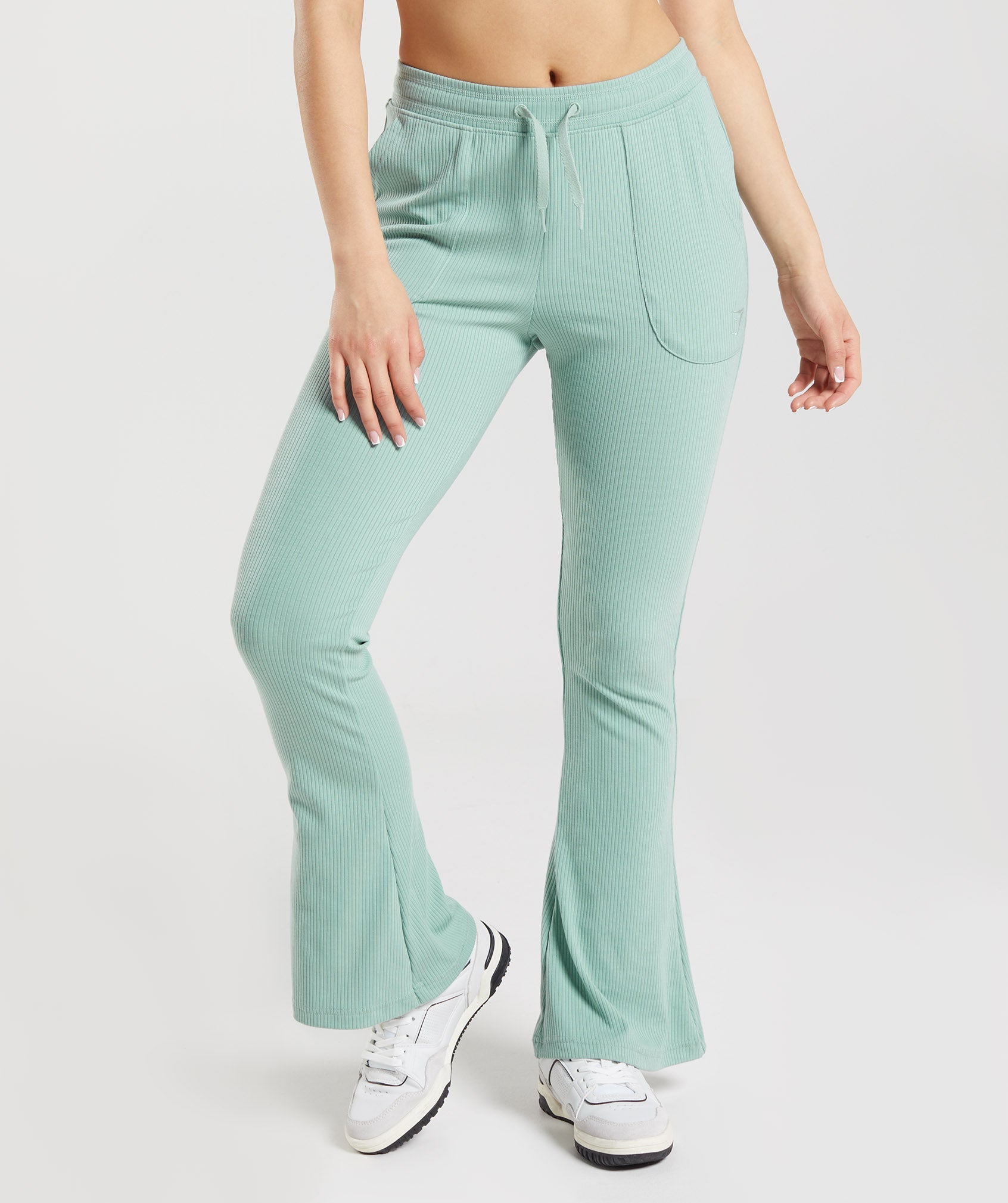 Blue Women\'s Gymshark Pause Flared Pants | BFESIH-495