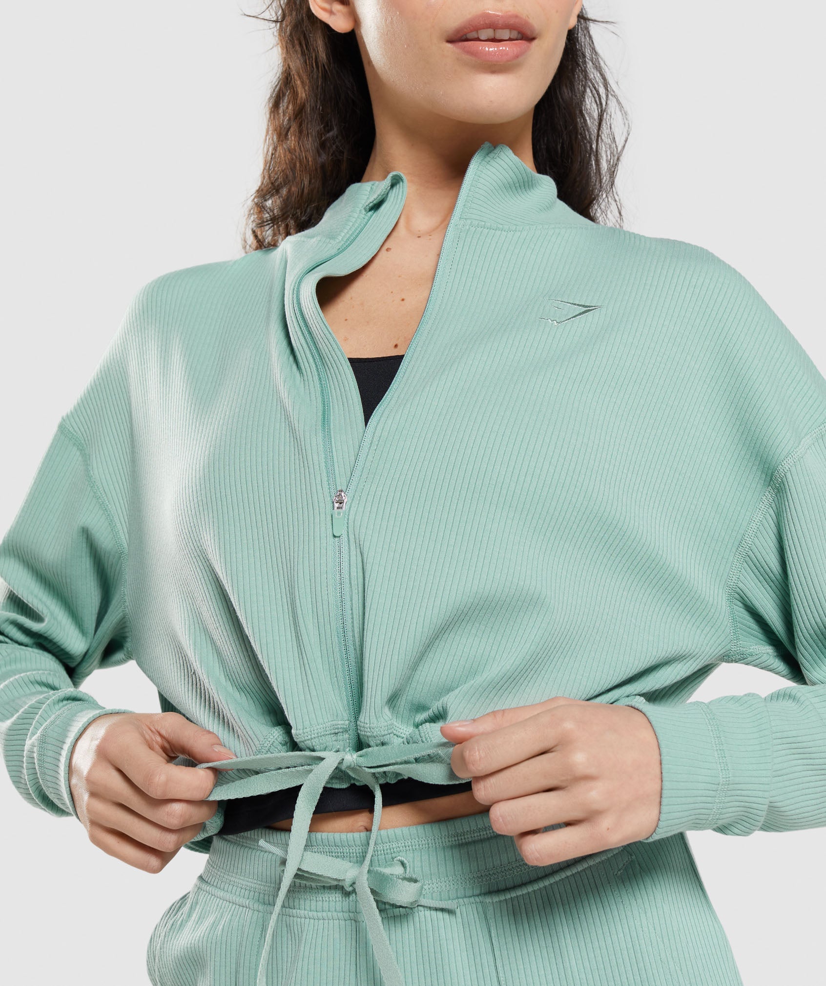 Blue Women's Gymshark Pause Zip Up Jackets | THABKR-283