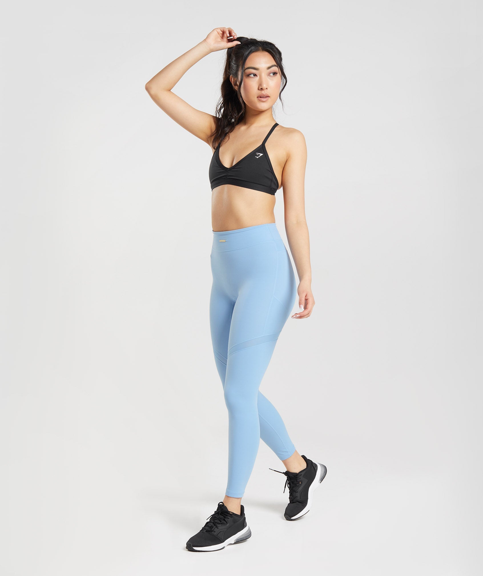 Blue Women's Gymshark Whitney Mesh Leggings | TSJFPQ-094