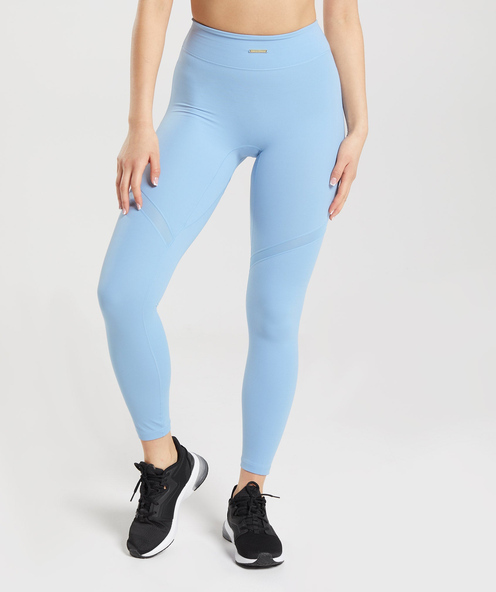 Blue Women\'s Gymshark Whitney Mesh Leggings | TSJFPQ-094