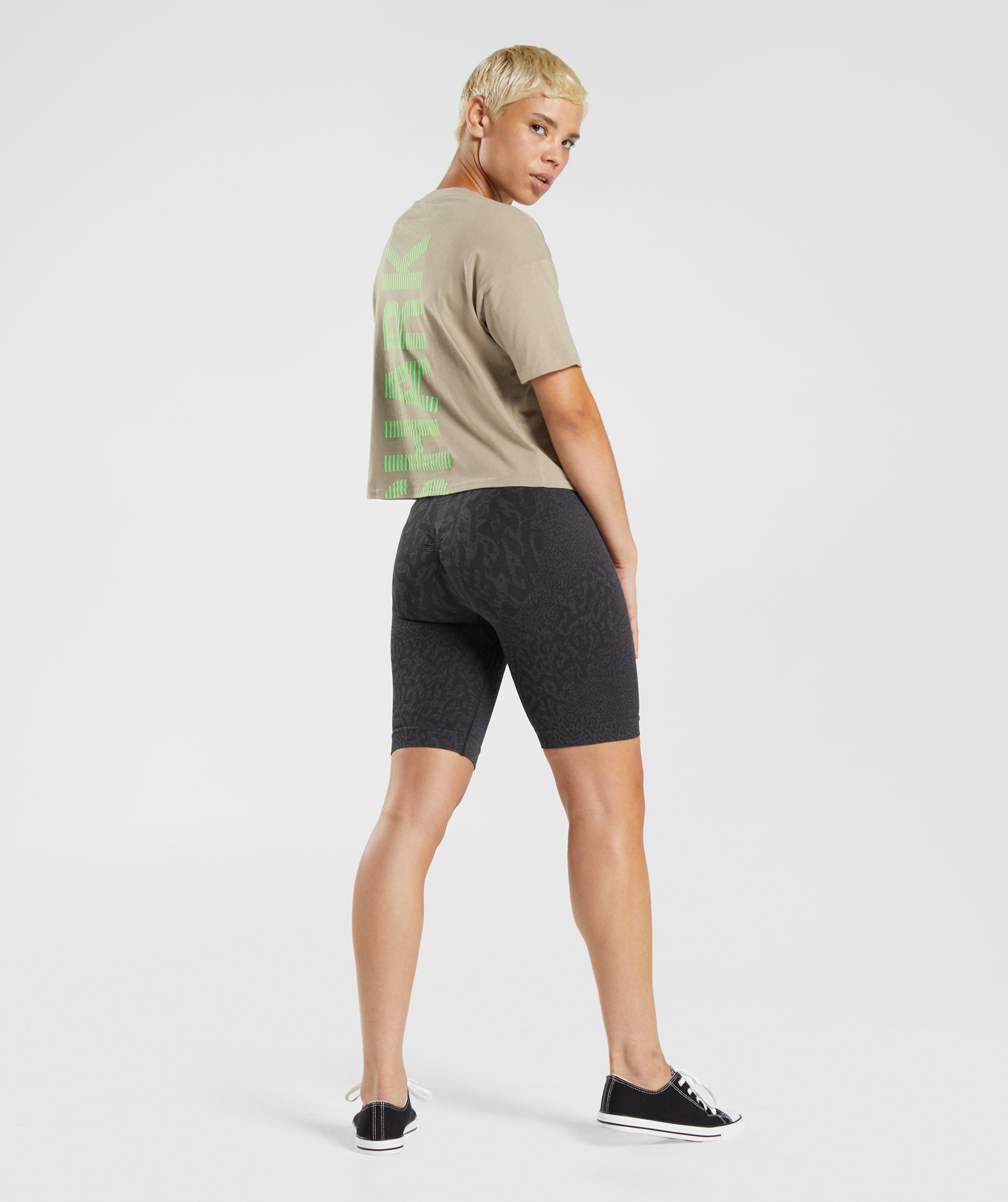 Brown / Light Green Women's Gymshark 315 Midi T Shirts | RKNBXP-235