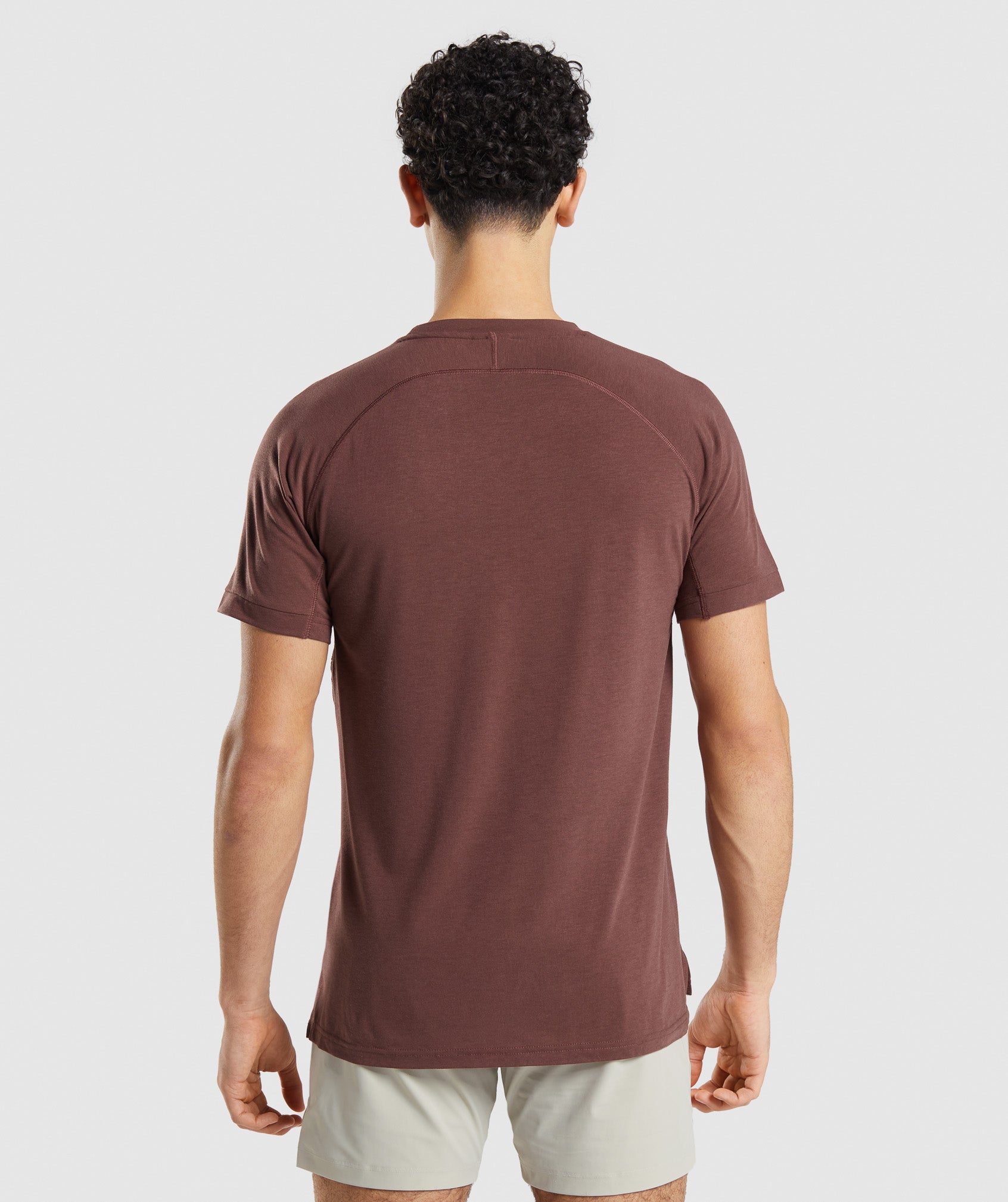 Brown Men's Gymshark Studio Amplify T Shirts | NDPBTF-418