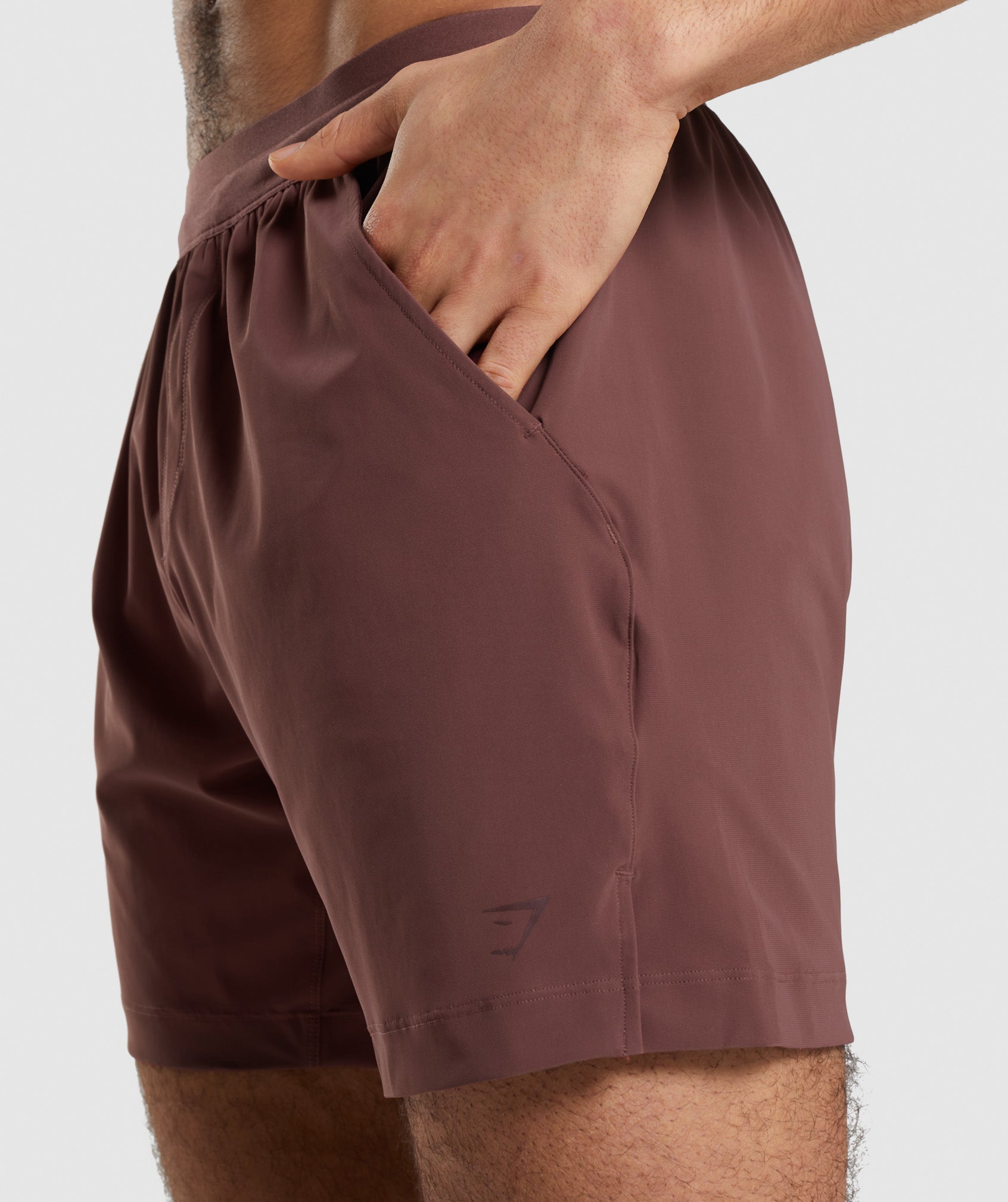 Brown Men's Gymshark Studio Shorts | HQUSZG-475