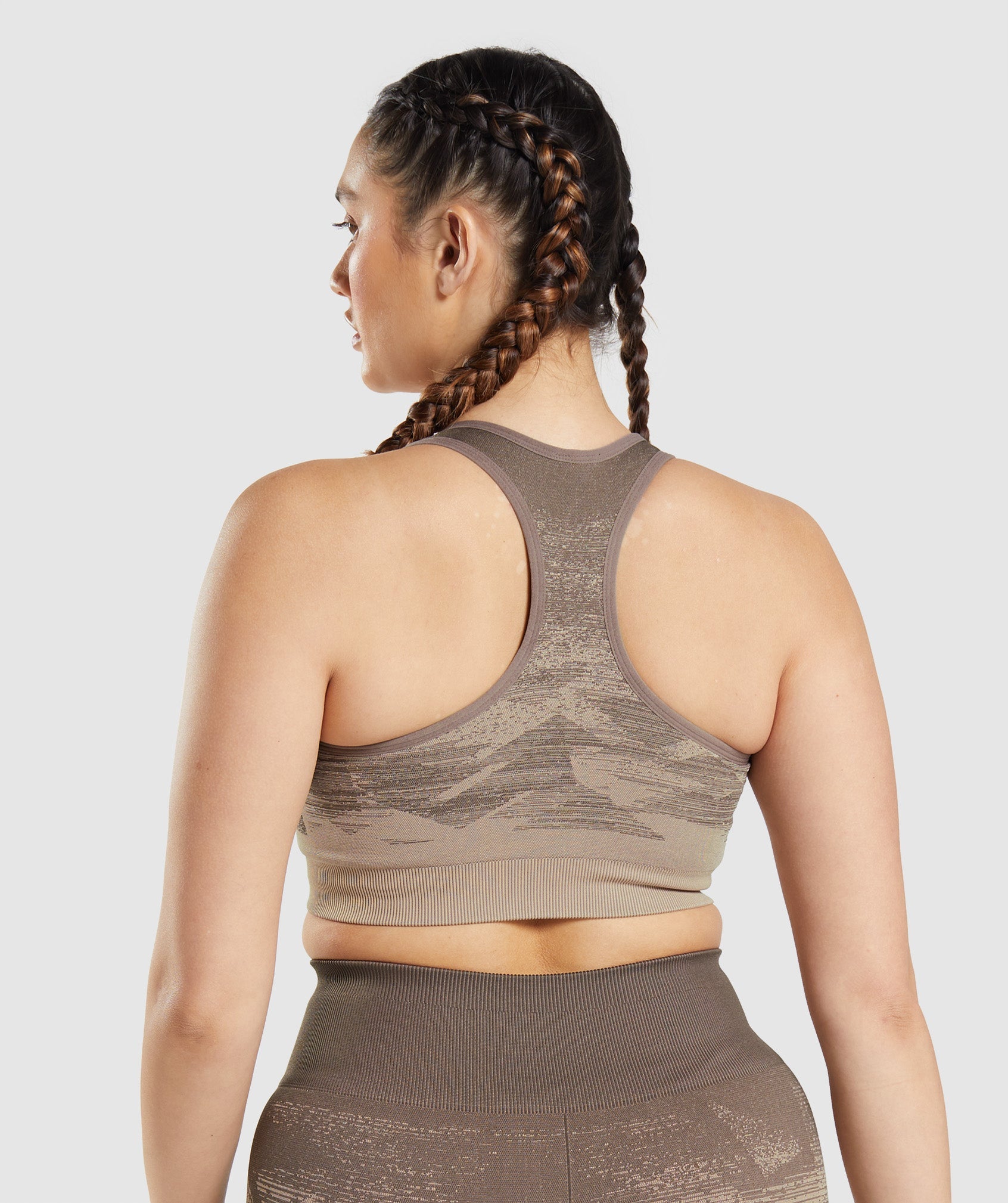 Brown Women's Gymshark Adapt Ombre Seamless Sports Bra | SENVAT-429