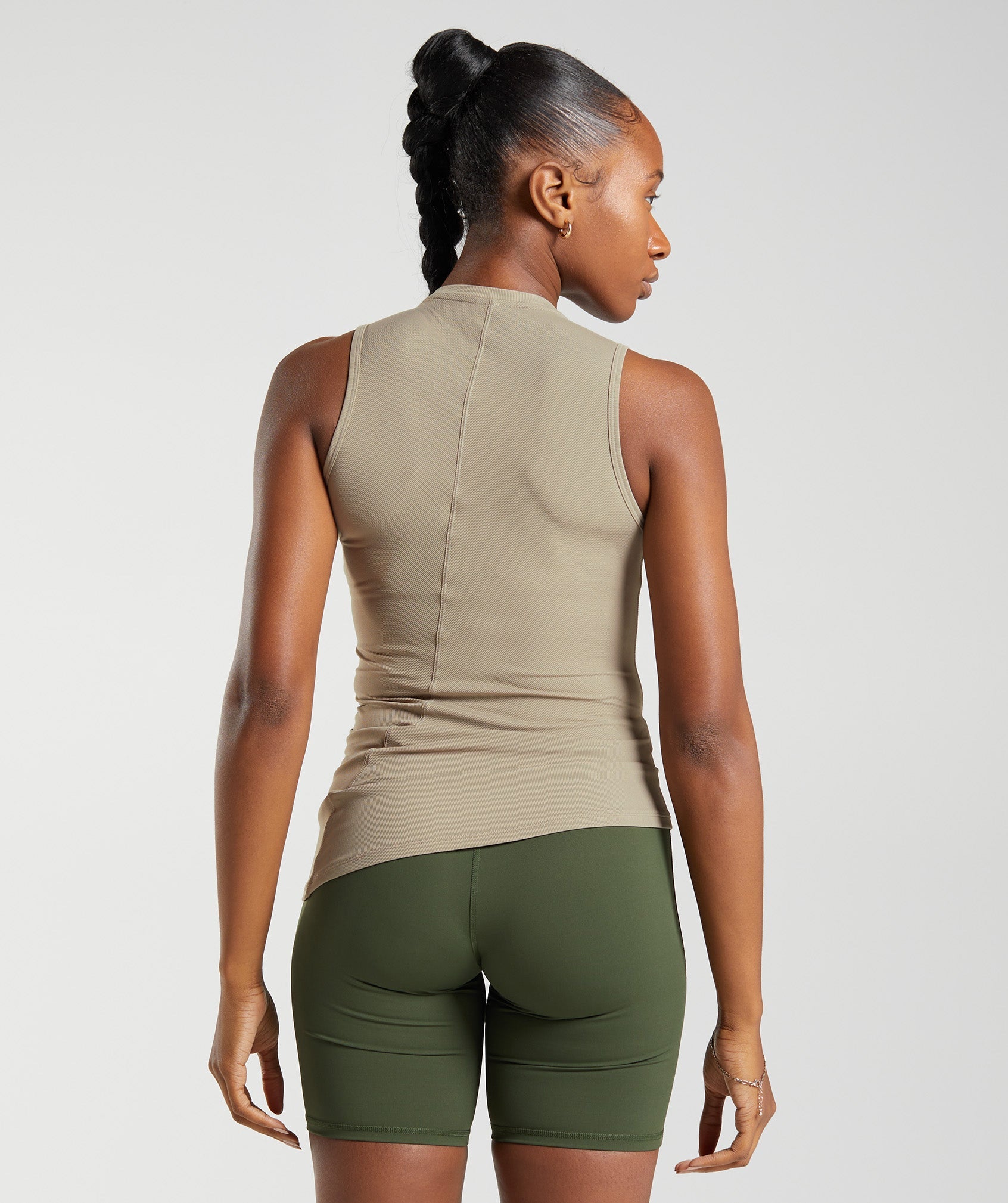 Brown Women's Gymshark Elevate Asymmetric Tanks | HOIFLR-201