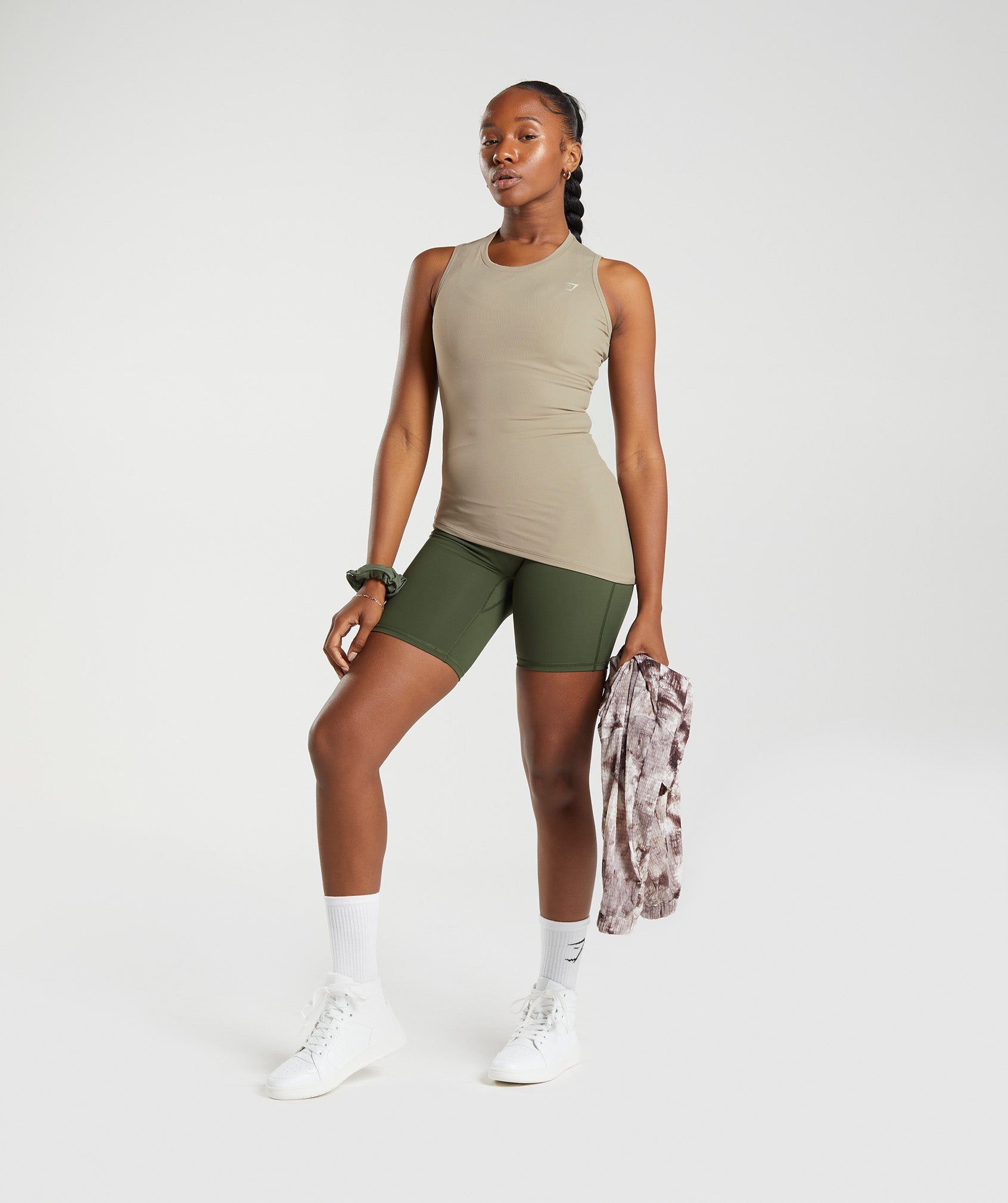 Brown Women's Gymshark Elevate Asymmetric Tanks | HOIFLR-201