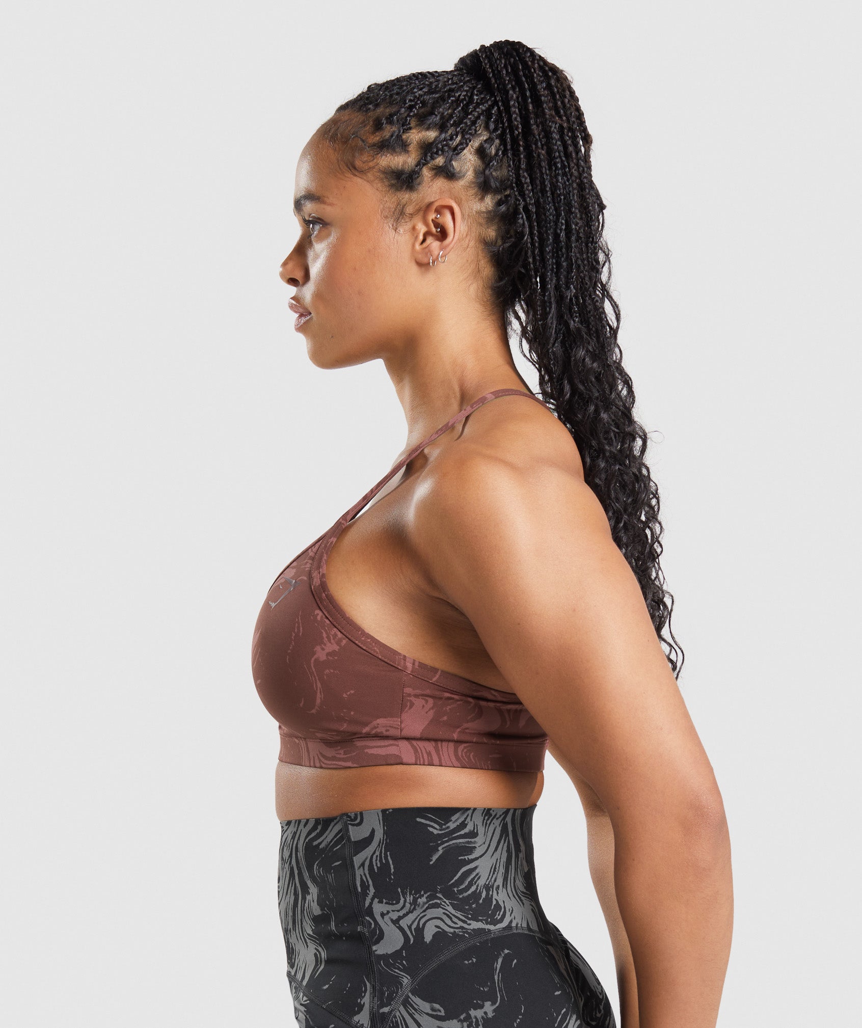 Brown Women's Gymshark GS Power Sports Bra | GAUSKX-914