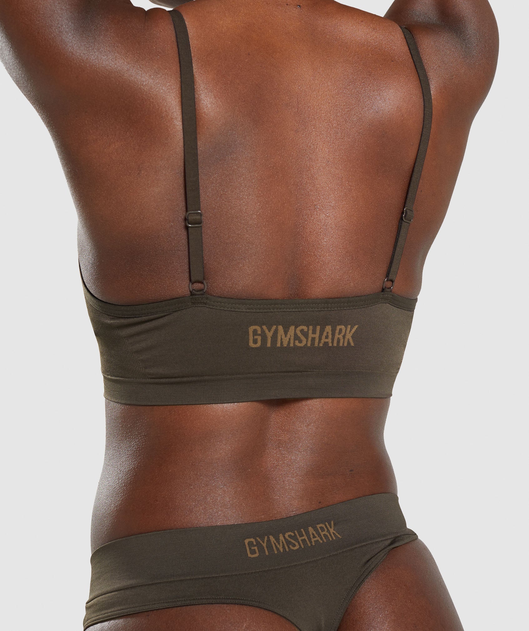 Brown Women's Gymshark Seamless Low Neck Sports Bra | ODZLEV-269