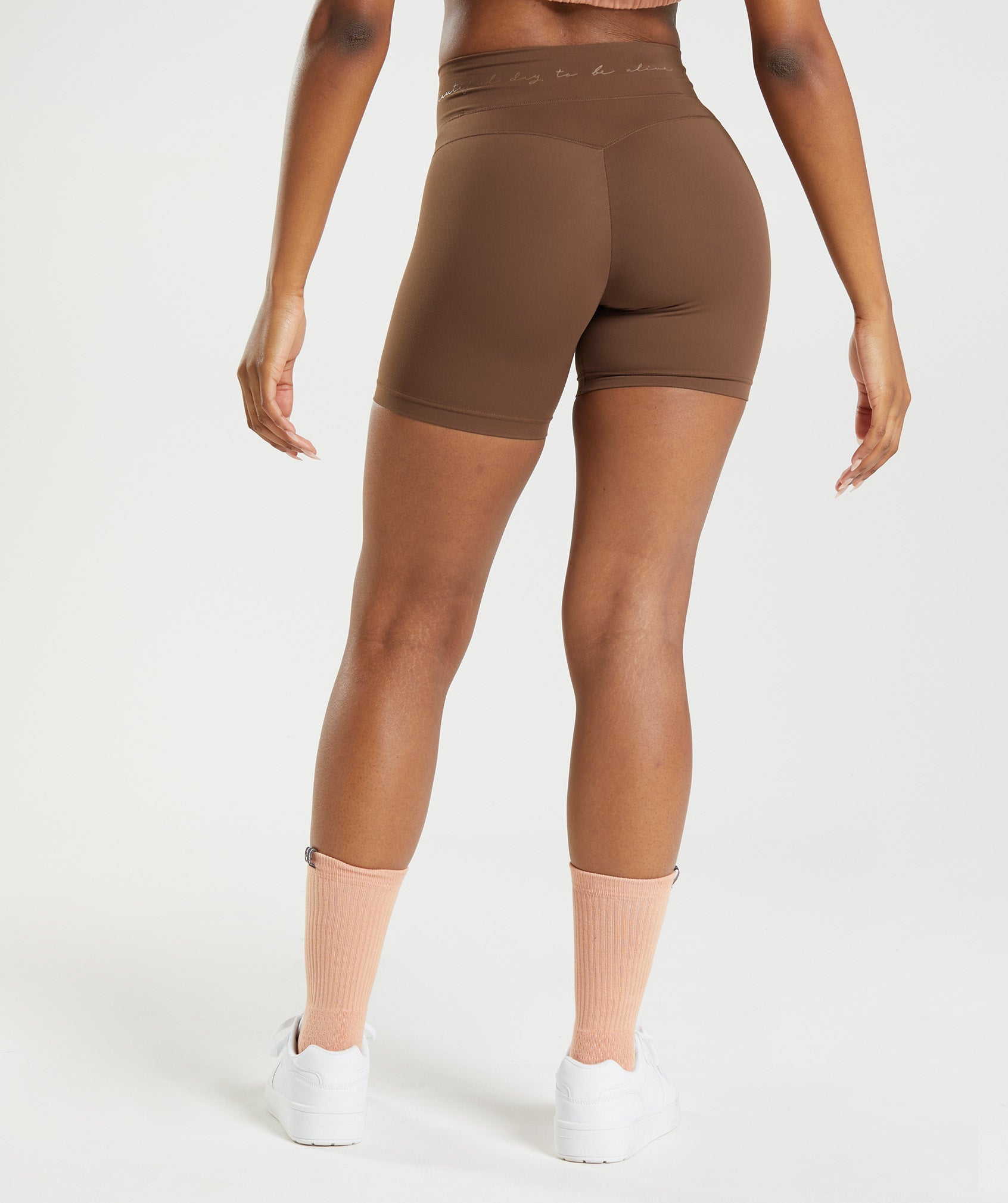 Brown Women's Gymshark Whitney Mesh Shorts | CWEHOB-513