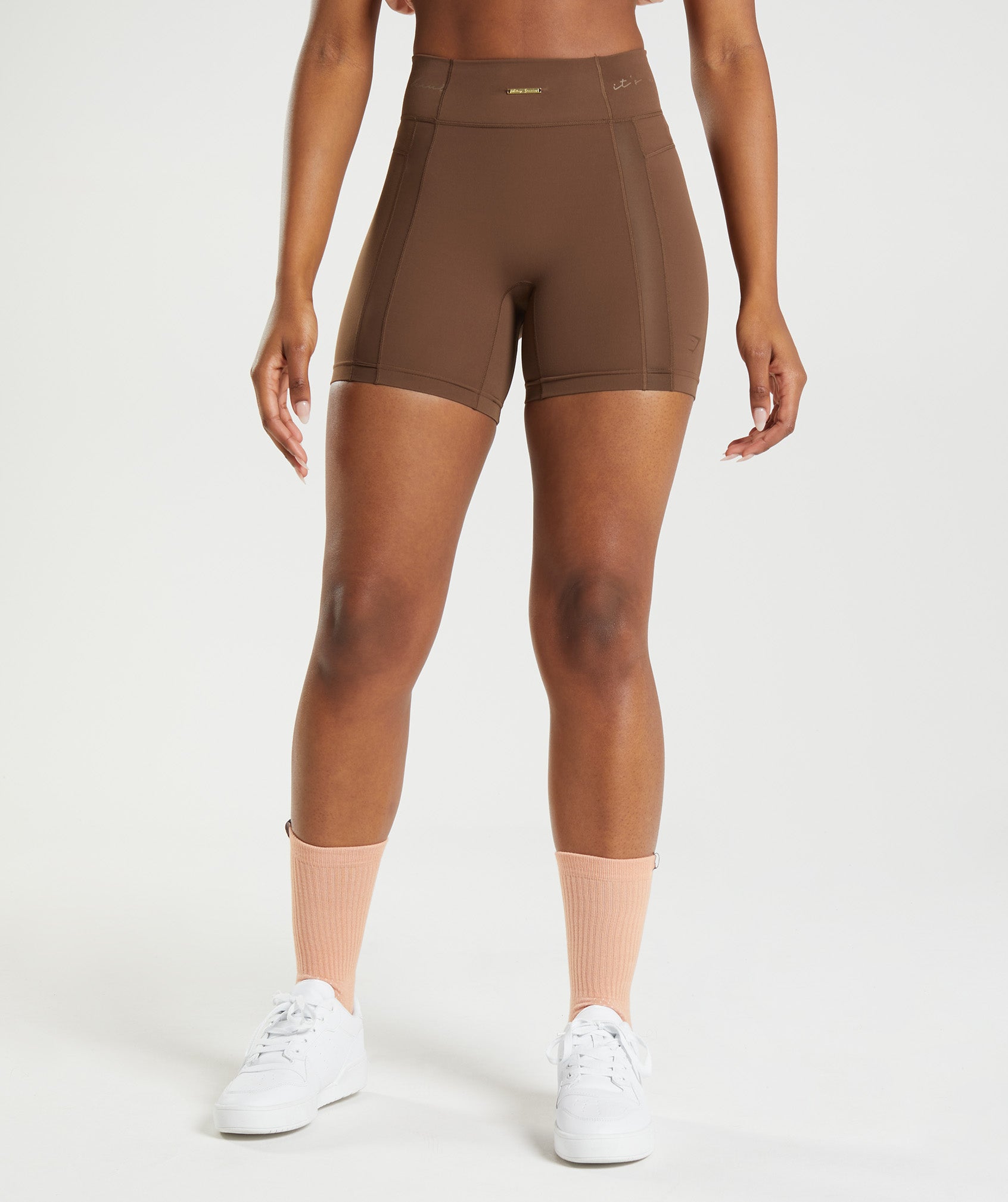 Brown Women\'s Gymshark Whitney Mesh Shorts | CWEHOB-513