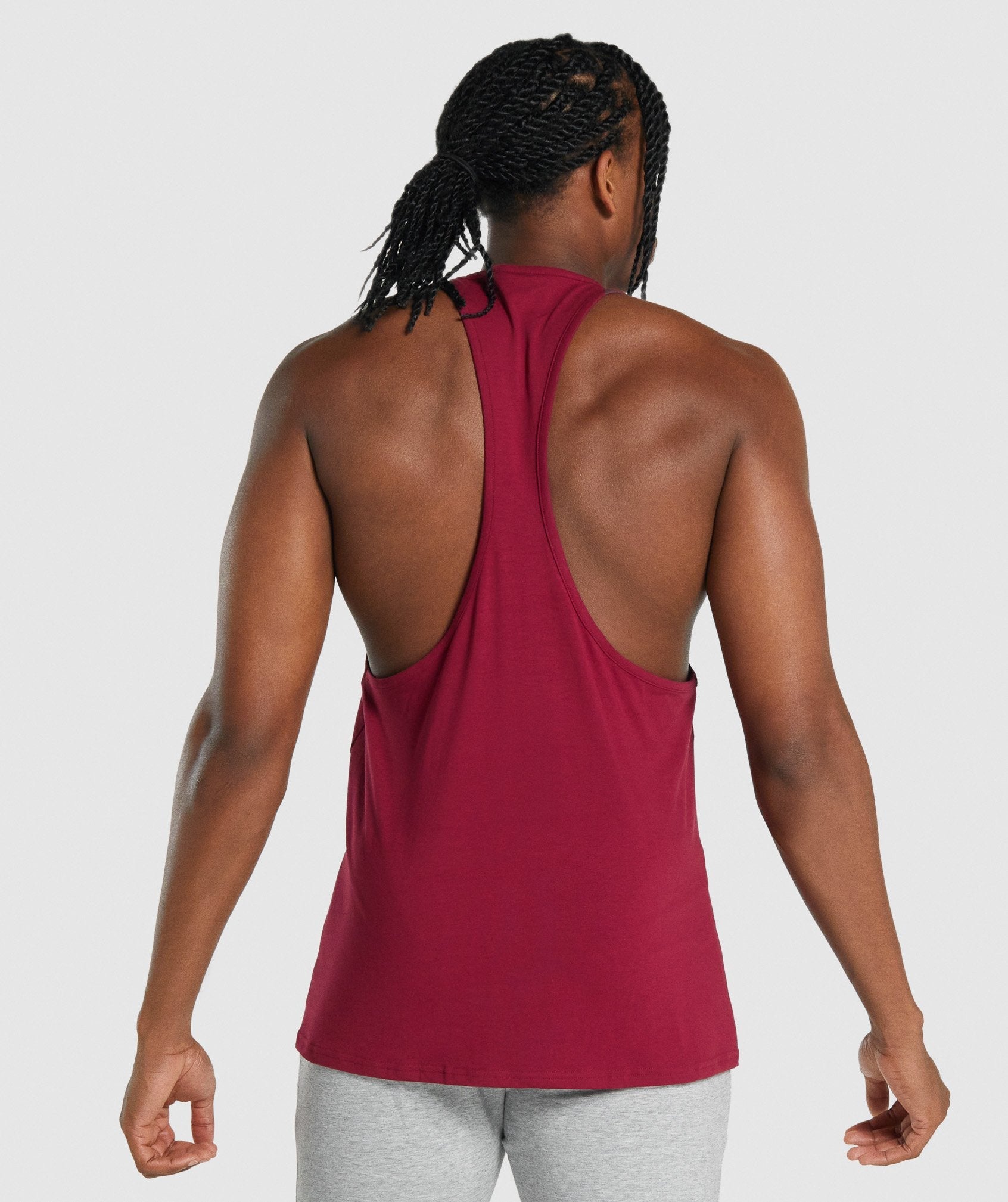 Burgundy Men's Gymshark Critical 2.0 Stringer Vest | OVYSAW-732