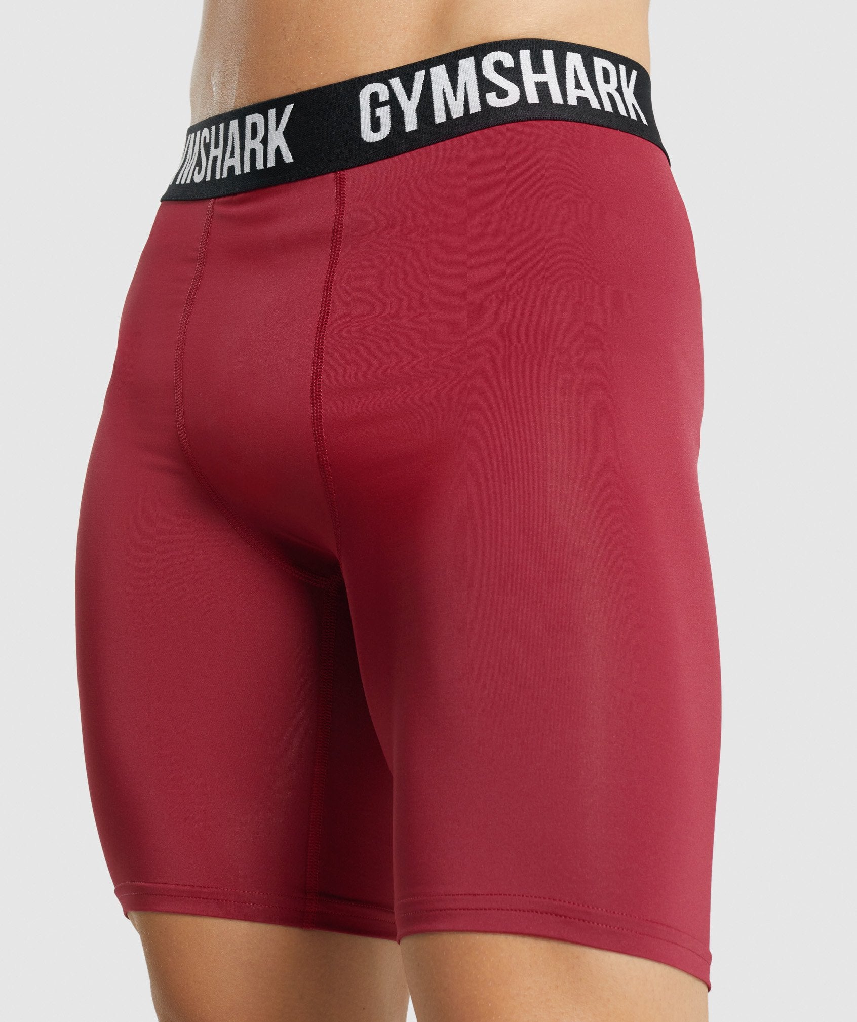 Burgundy Men's Gymshark Element Baselayer Shorts | XDTPBG-018