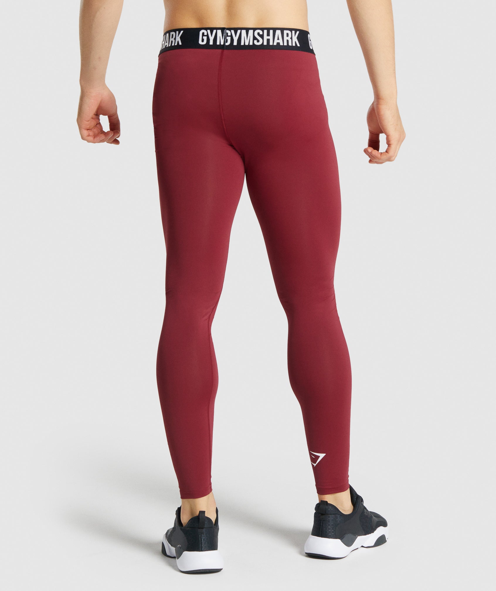 Burgundy Men's Gymshark Element Baselayer Leggings | YHNXVU-980