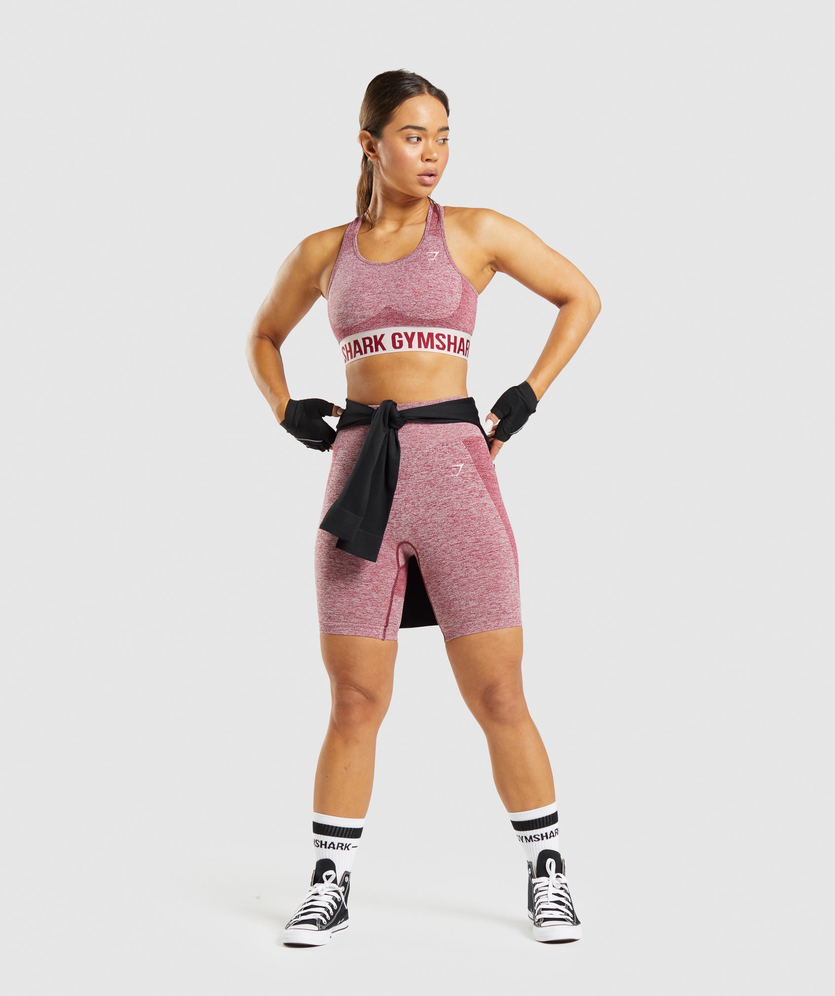 Burgundy Women's Gymshark Flex Cycling Shorts | NBHTAR-640