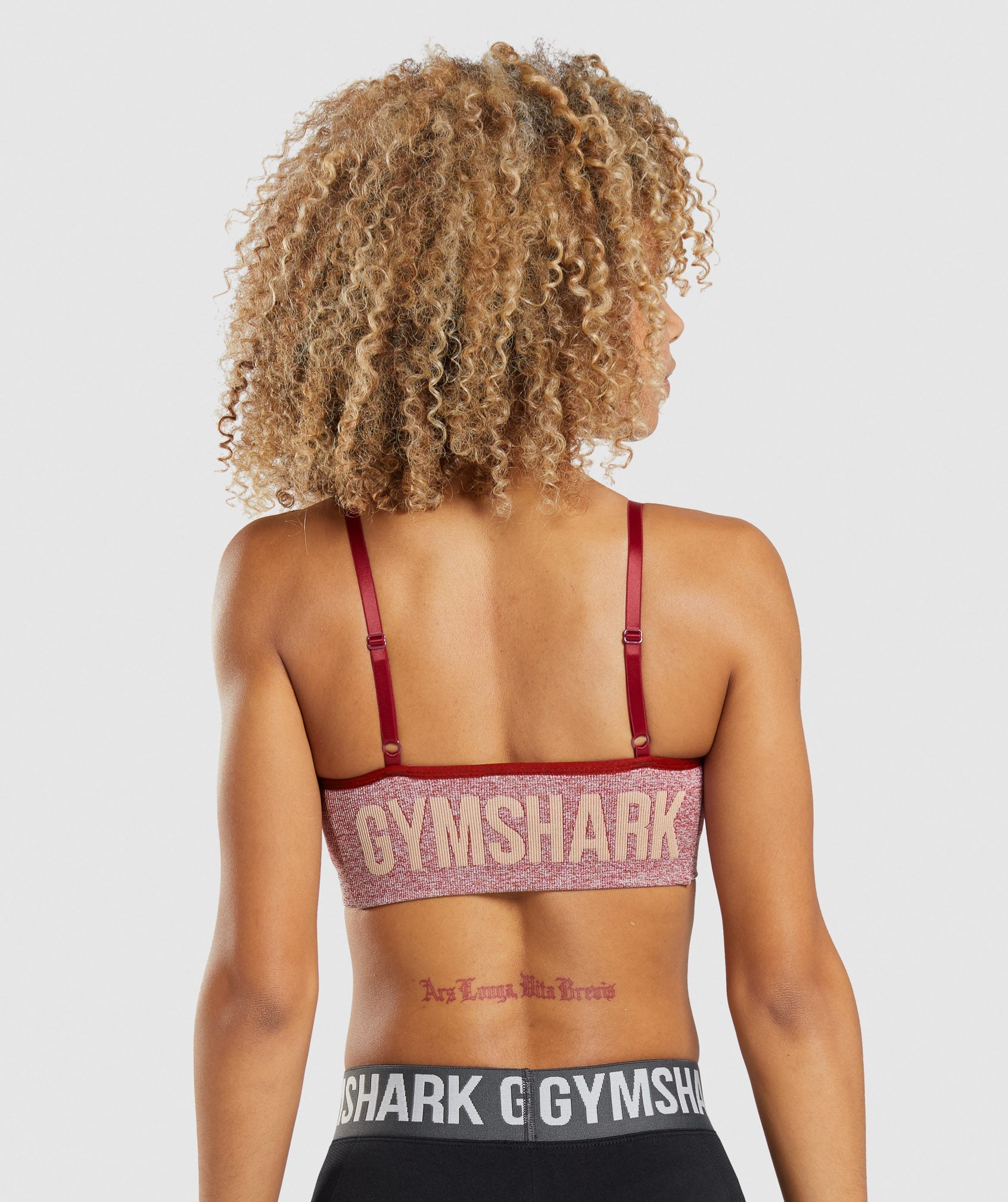 Burgundy Women's Gymshark Flex Strappy Sports Bra | PVCSKD-385