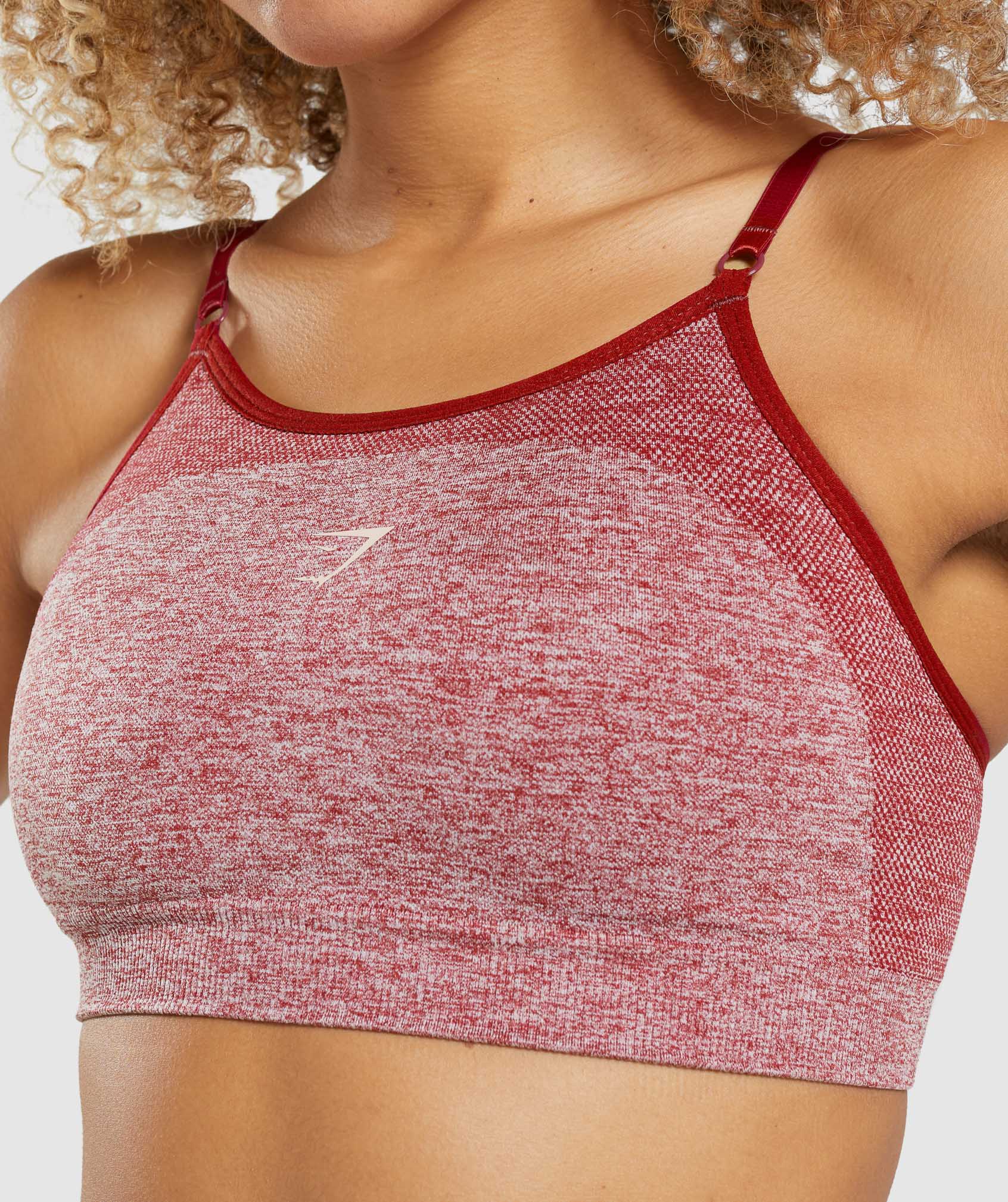 Burgundy Women's Gymshark Flex Strappy Sports Bra | PVCSKD-385