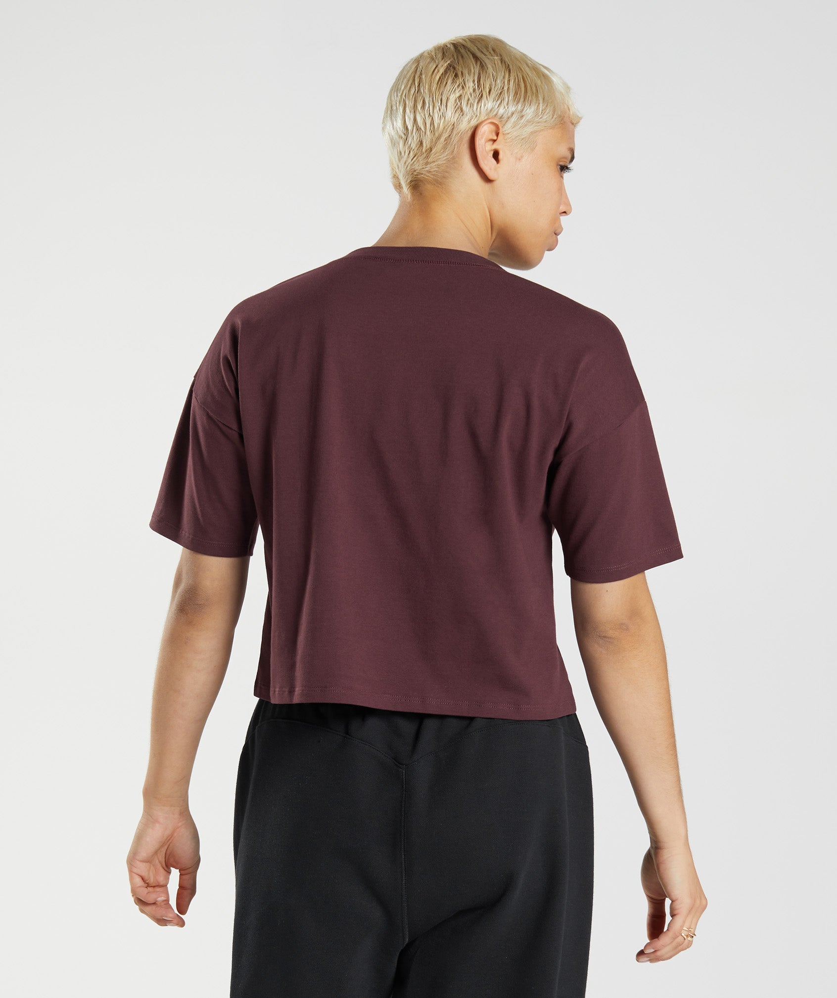 Burgundy Women's Gymshark GS10 Year Midi Tops | AUHCGF-238