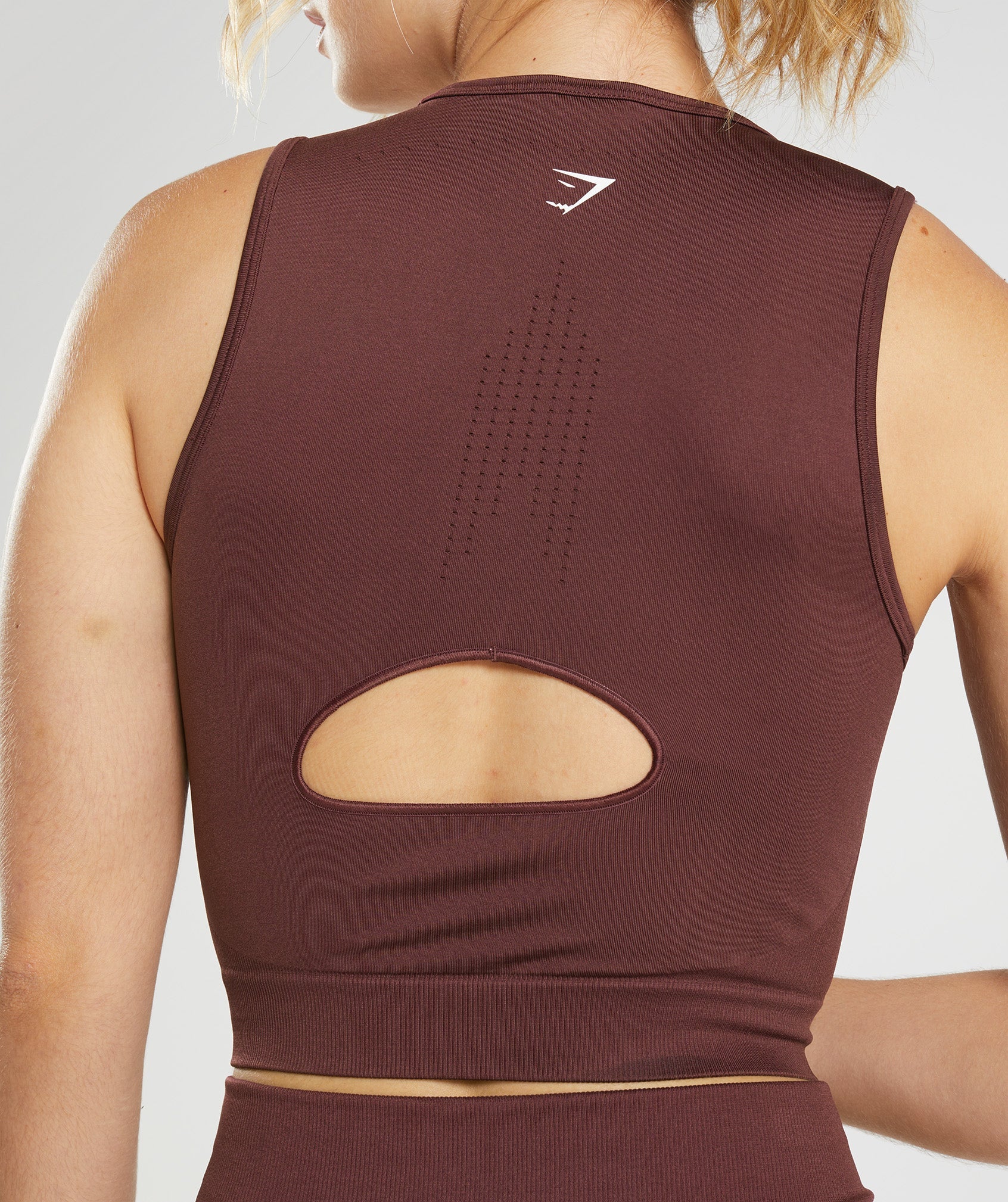 Burgundy Women's Gymshark Sweat Seamless Midi Tanks | TZROBN-230