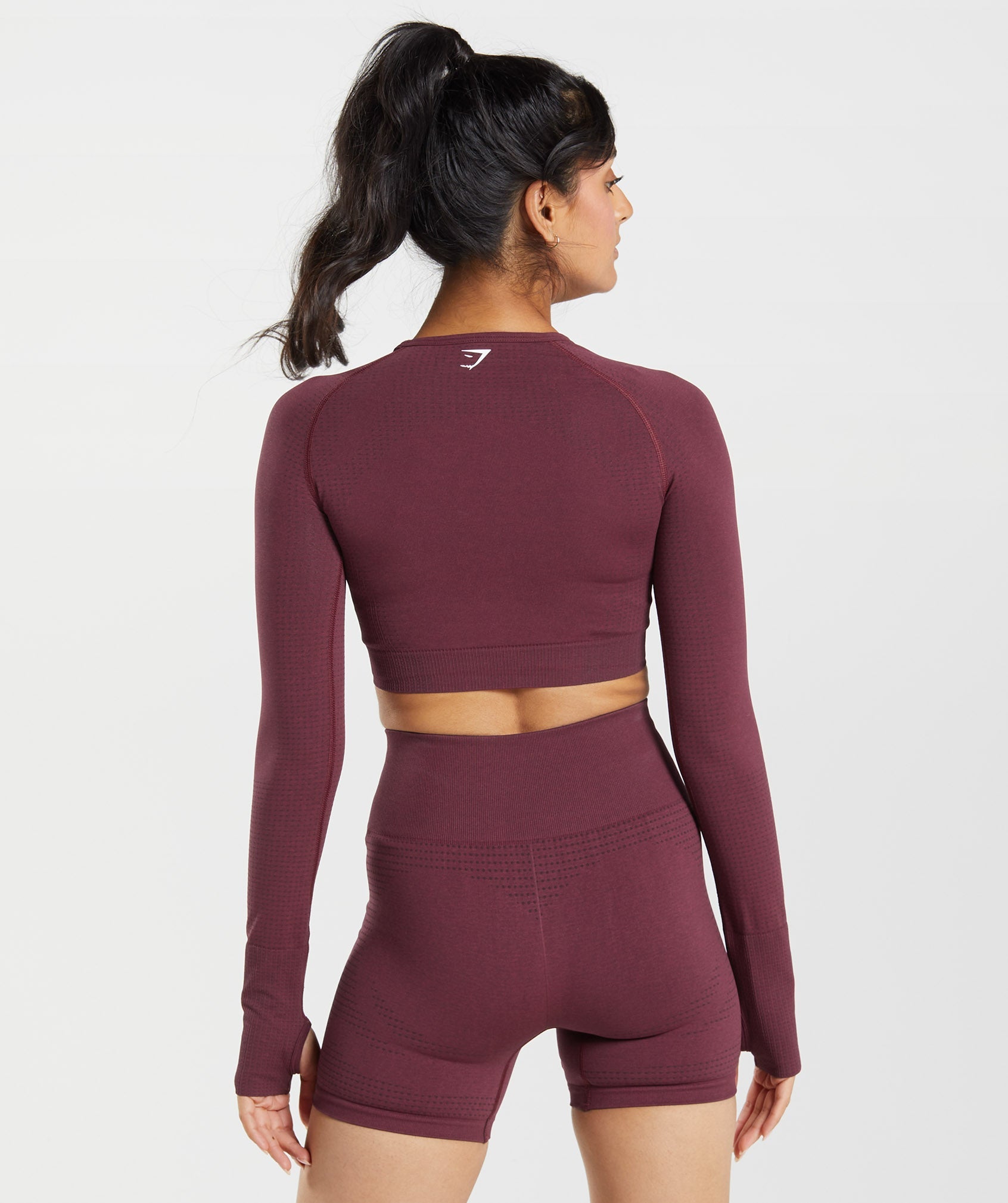 Burgundy Women's Gymshark Vital Seamless 2.0 Crop Tops | EGPTLM-204