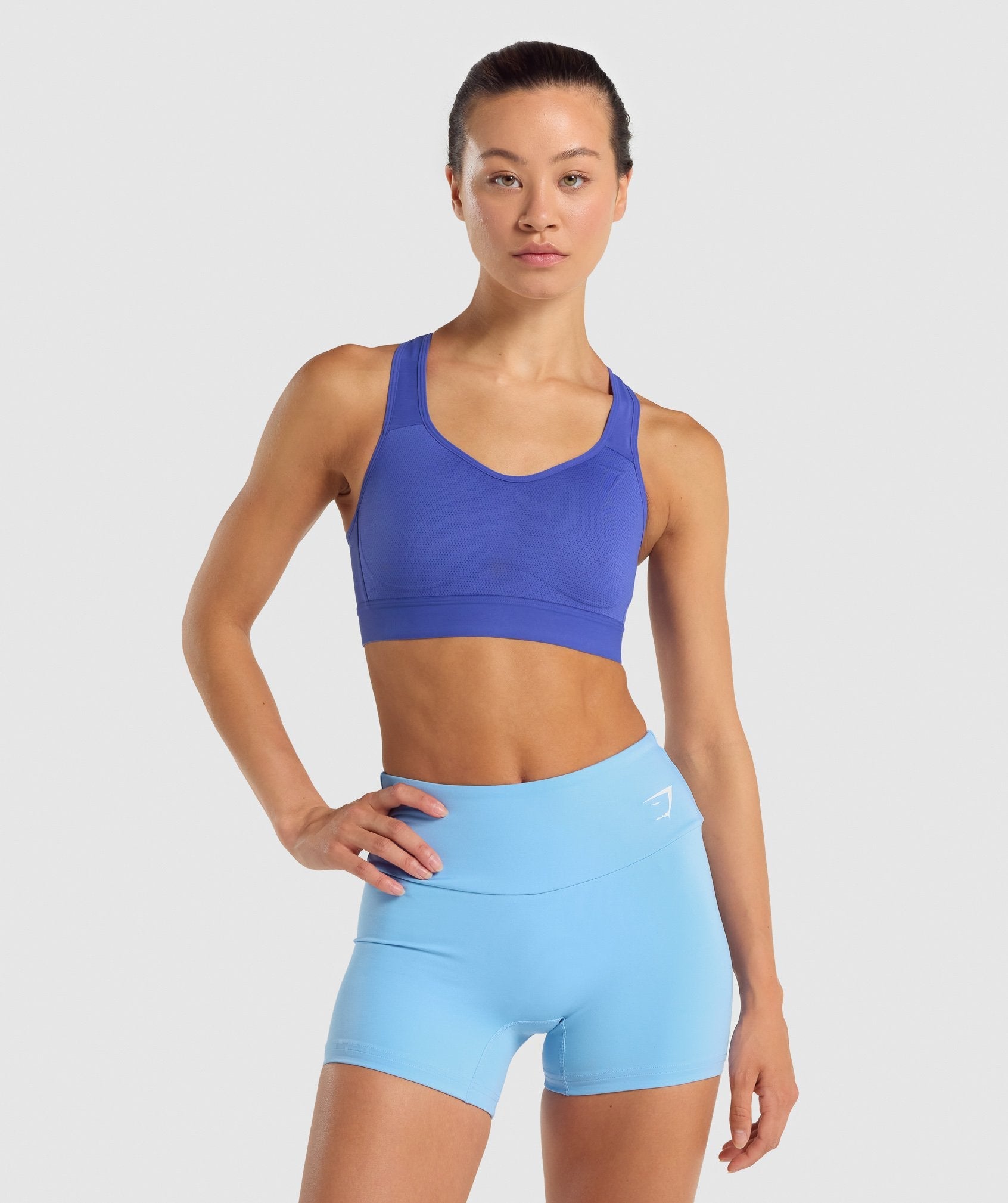 Dark Blue Women\'s Gymshark Lightweight High Support Sports Bra | ZKSBAQ-864