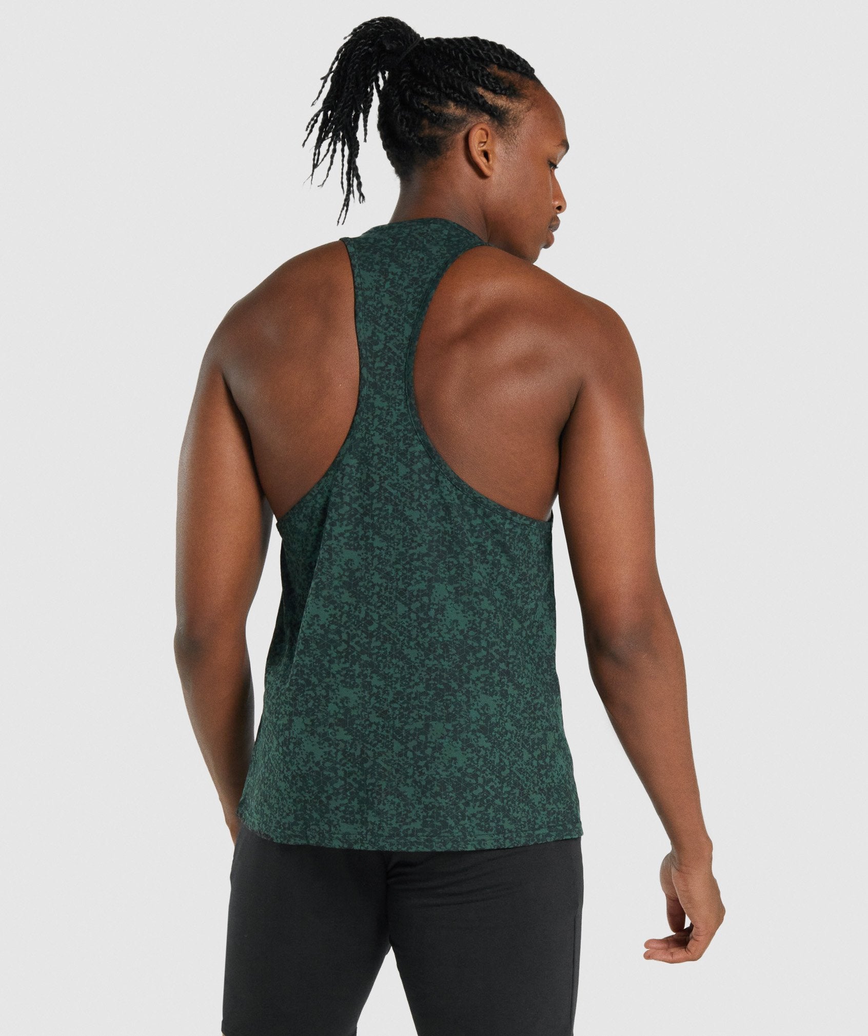 Dark Green Men's Gymshark Critical 2.0 Stringer Vest | YTUQJF-286