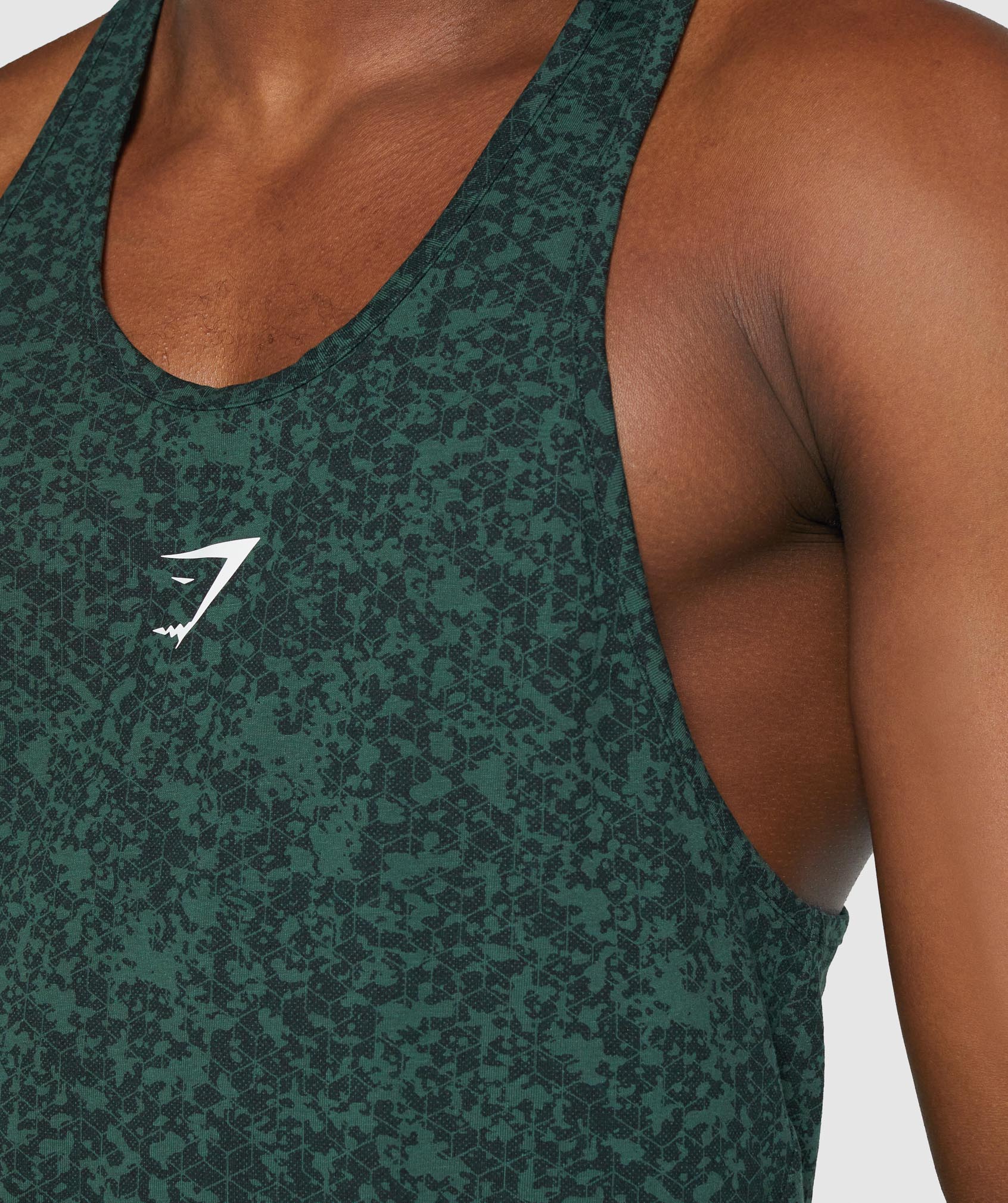 Dark Green Men's Gymshark Critical 2.0 Stringer Vest | YTUQJF-286