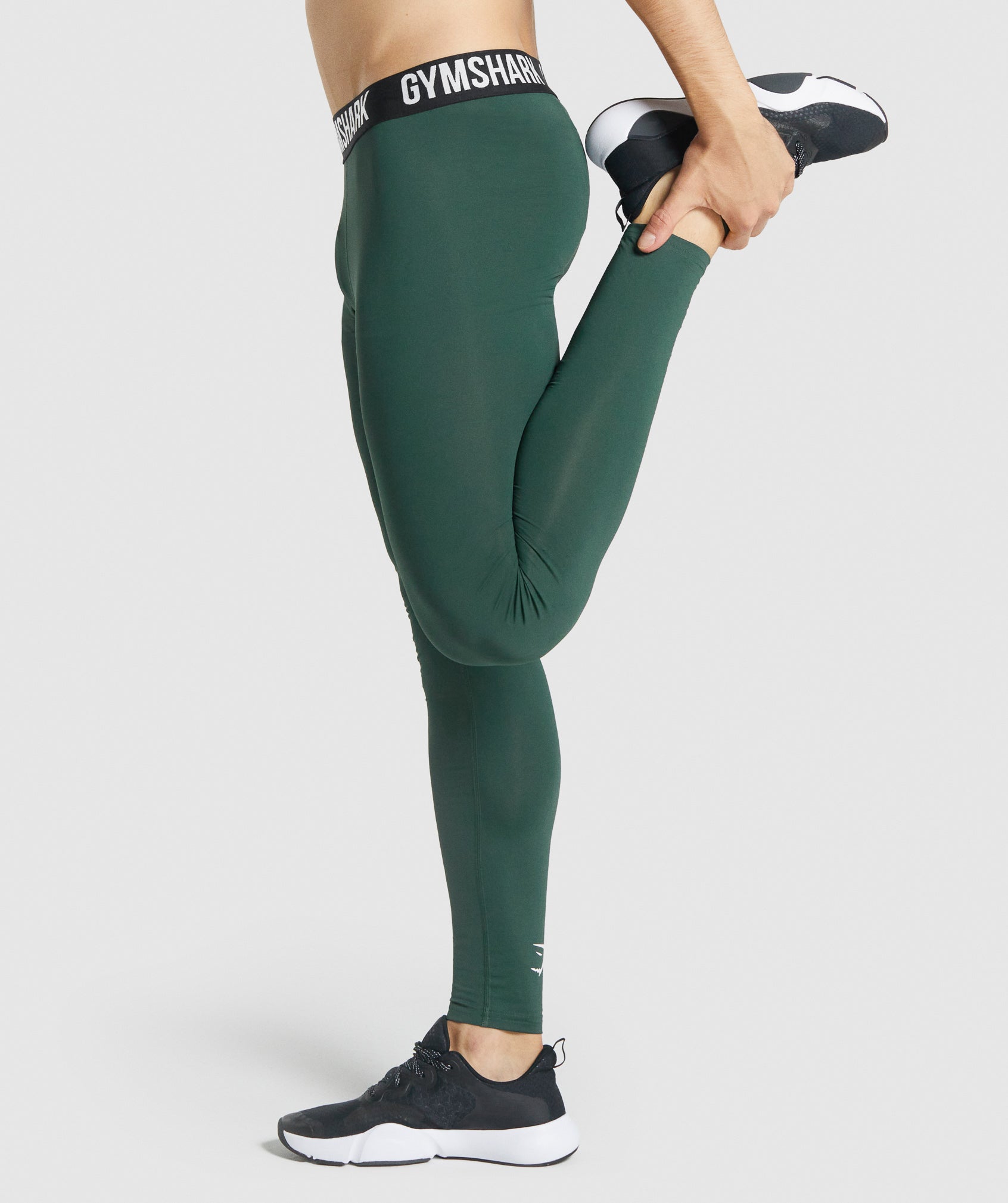 Dark Green Men's Gymshark Element Baselayer Leggings | FWYMZU-375