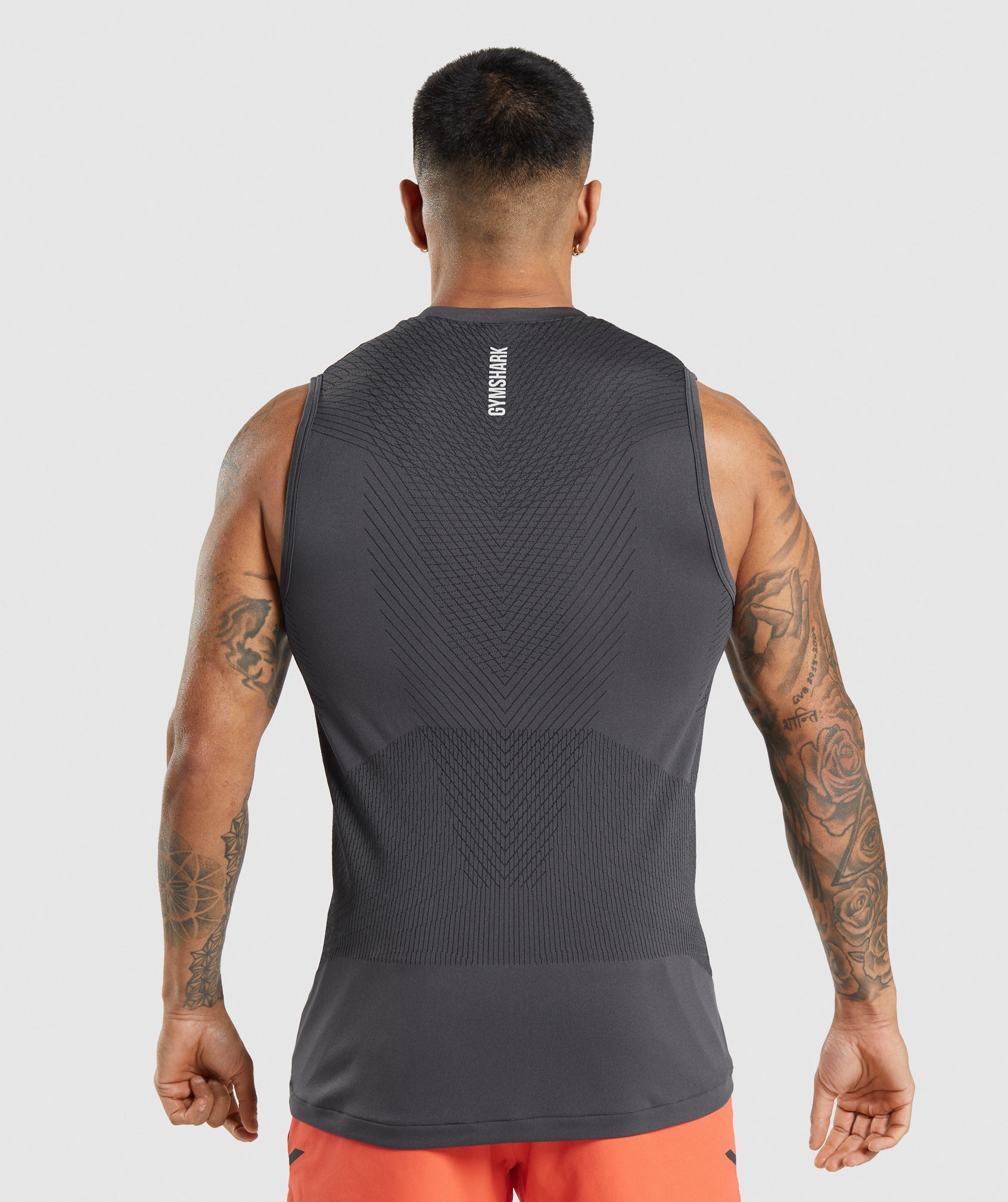 Dark Grey Men's Gymshark Apex Seamless Tanks | CYAWIK-652