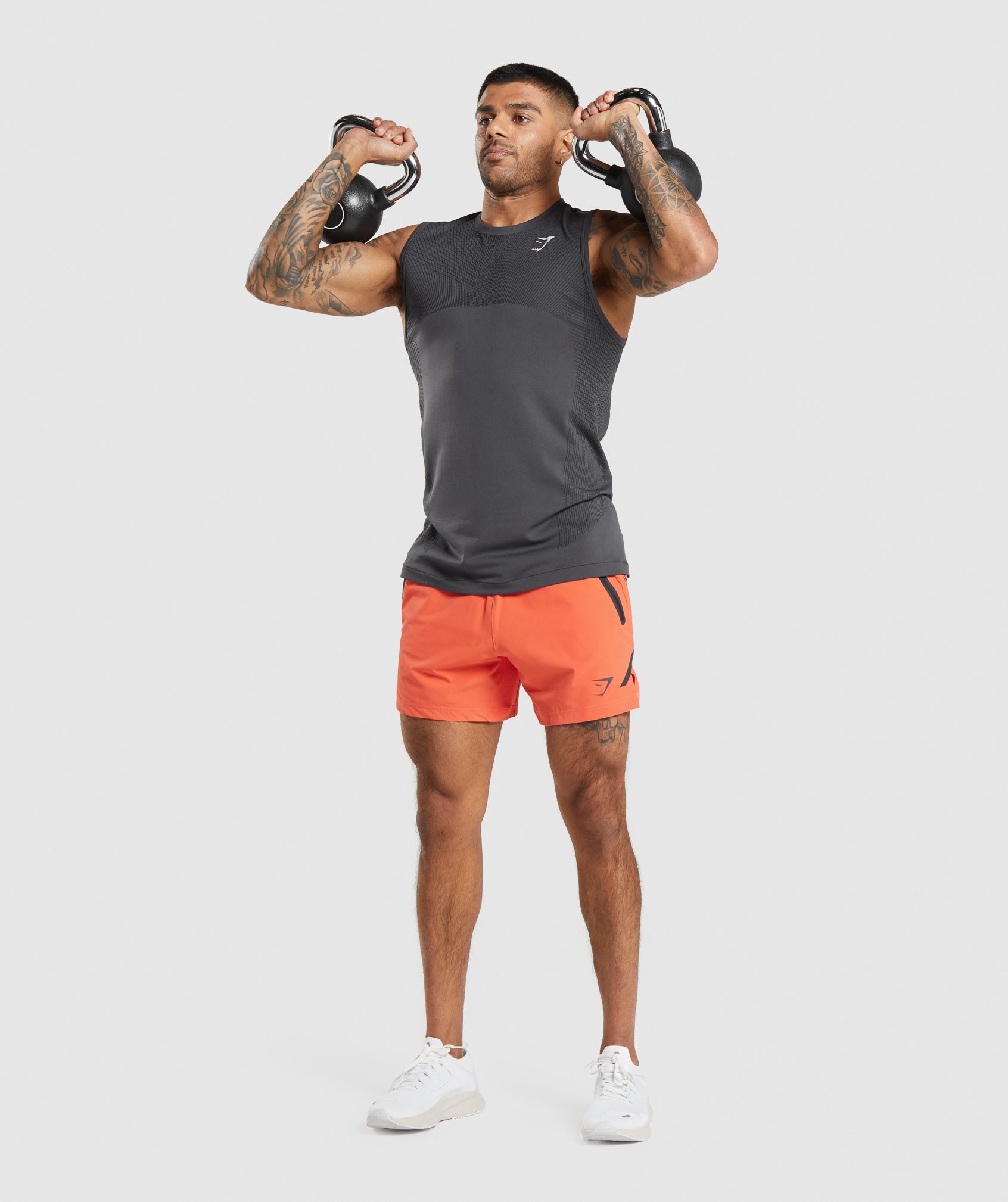 Dark Grey Men's Gymshark Apex Seamless Tanks | CYAWIK-652