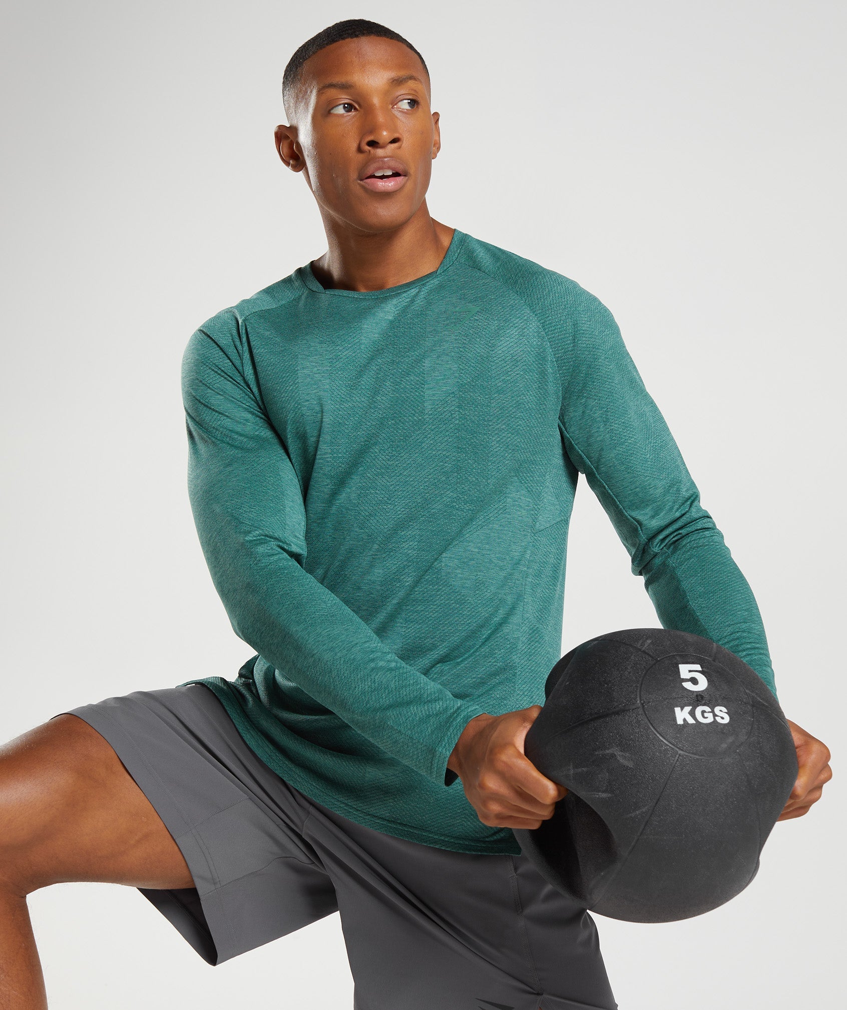 Green Men's Gymshark Apex Long Sleeve T Shirts | YONCSR-154