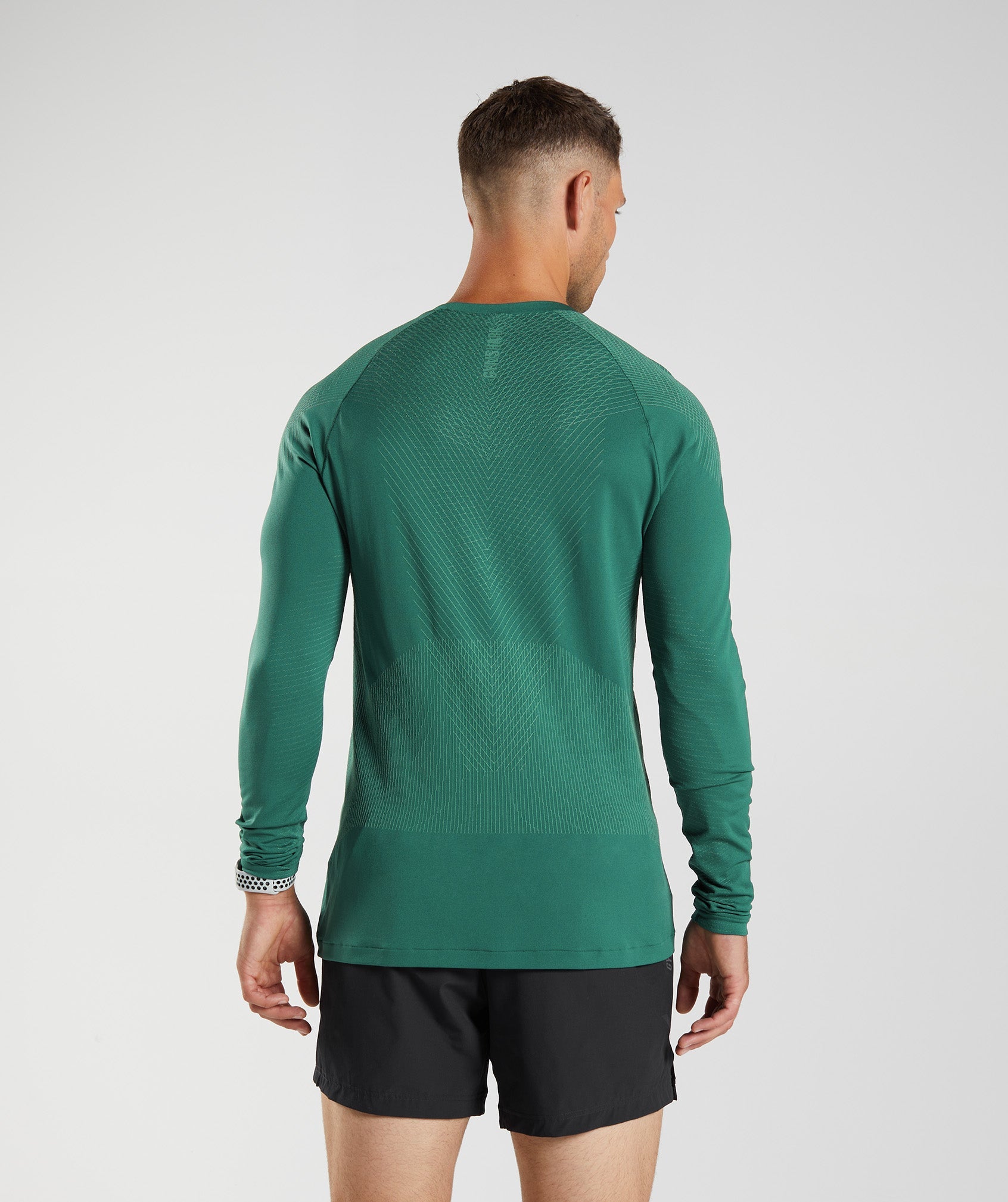 Green Men's Gymshark Apex Seamless Long Sleeve T Shirts | GBPXJU-128