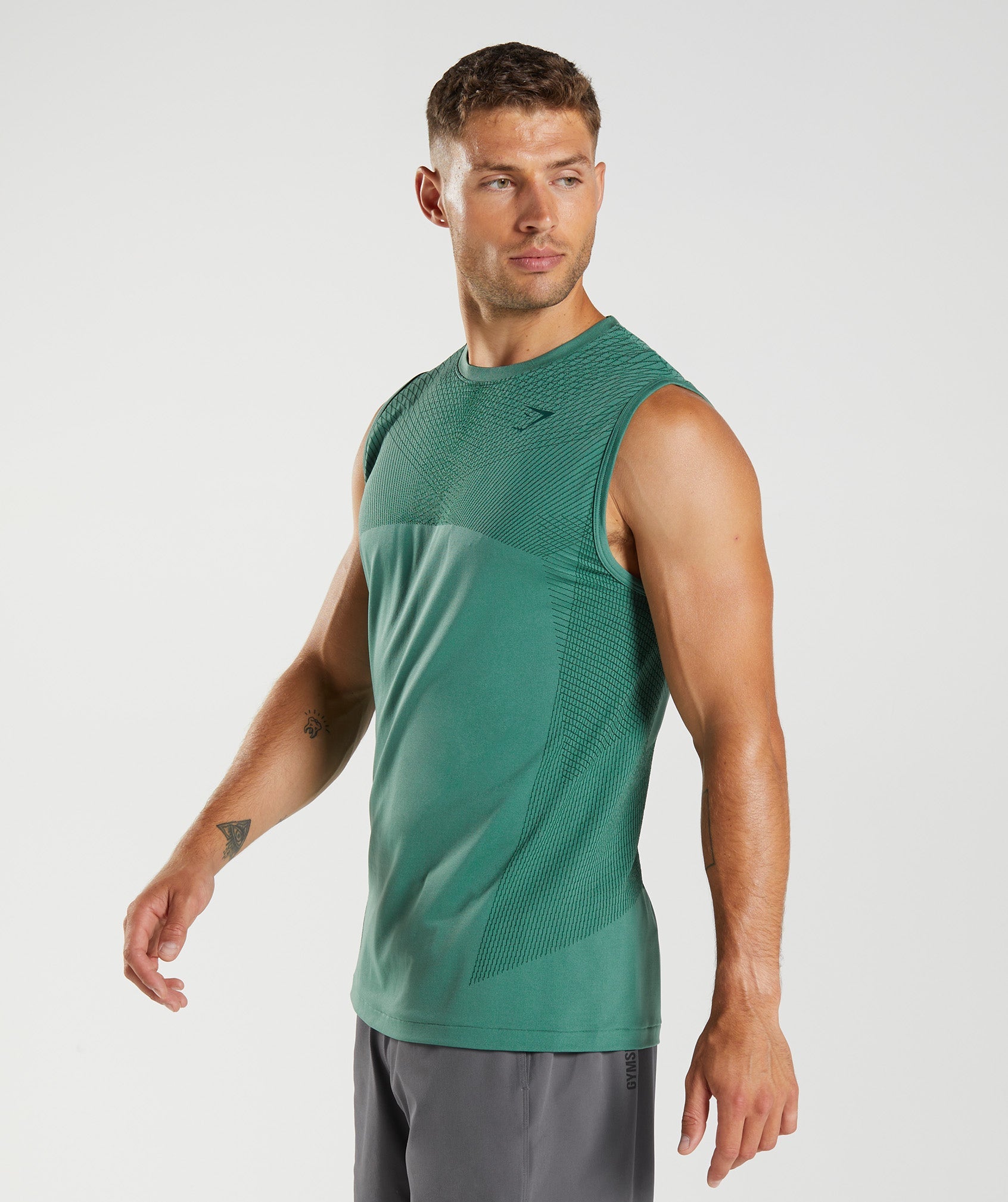 Green Men's Gymshark Apex Seamless Tanks | WBZAFL-148