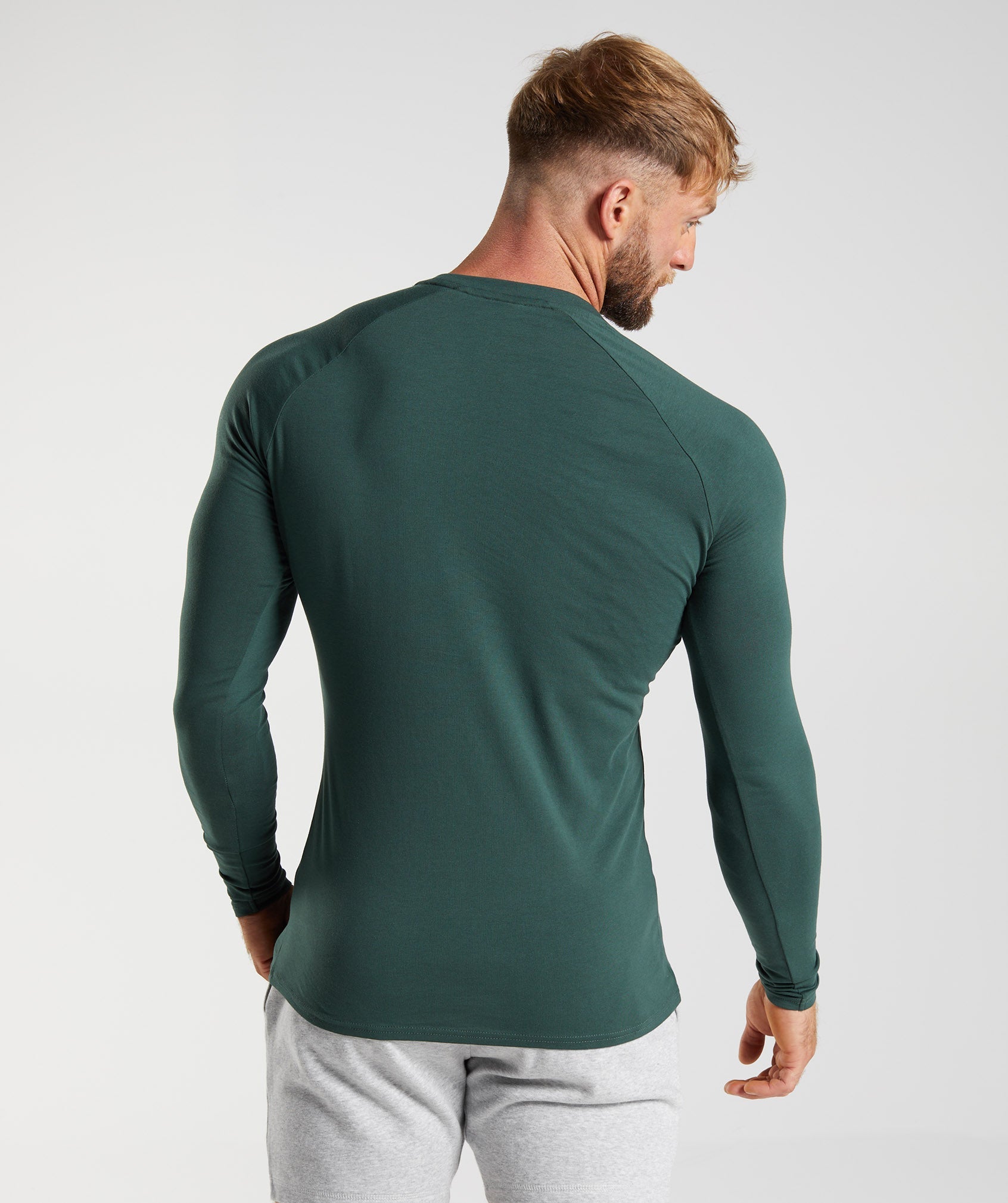 Green Men's Gymshark Apollo Long Sleeve T Shirts | BJZLMG-190