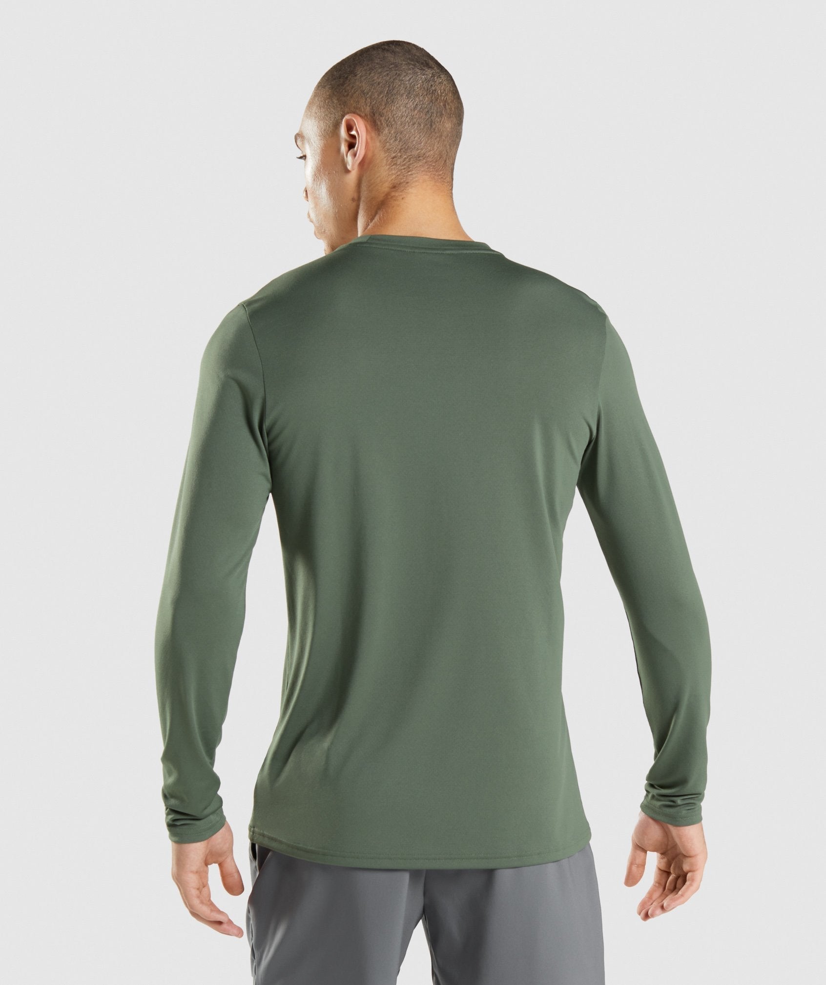 Green Men's Gymshark Arrival Long Sleeve T Shirts | ODTGNR-932