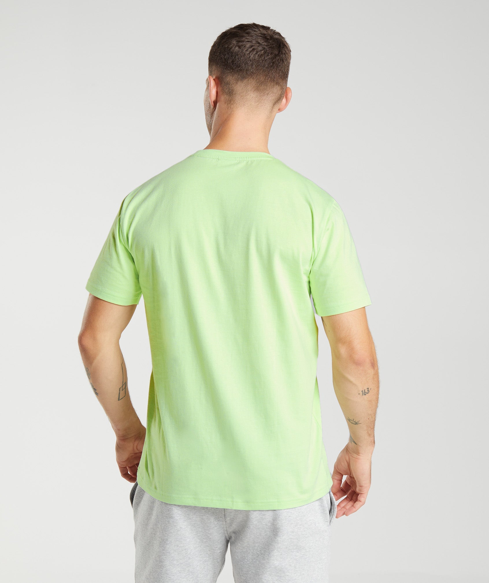 Green Men's Gymshark Crest T Shirts | ZWPLGD-203