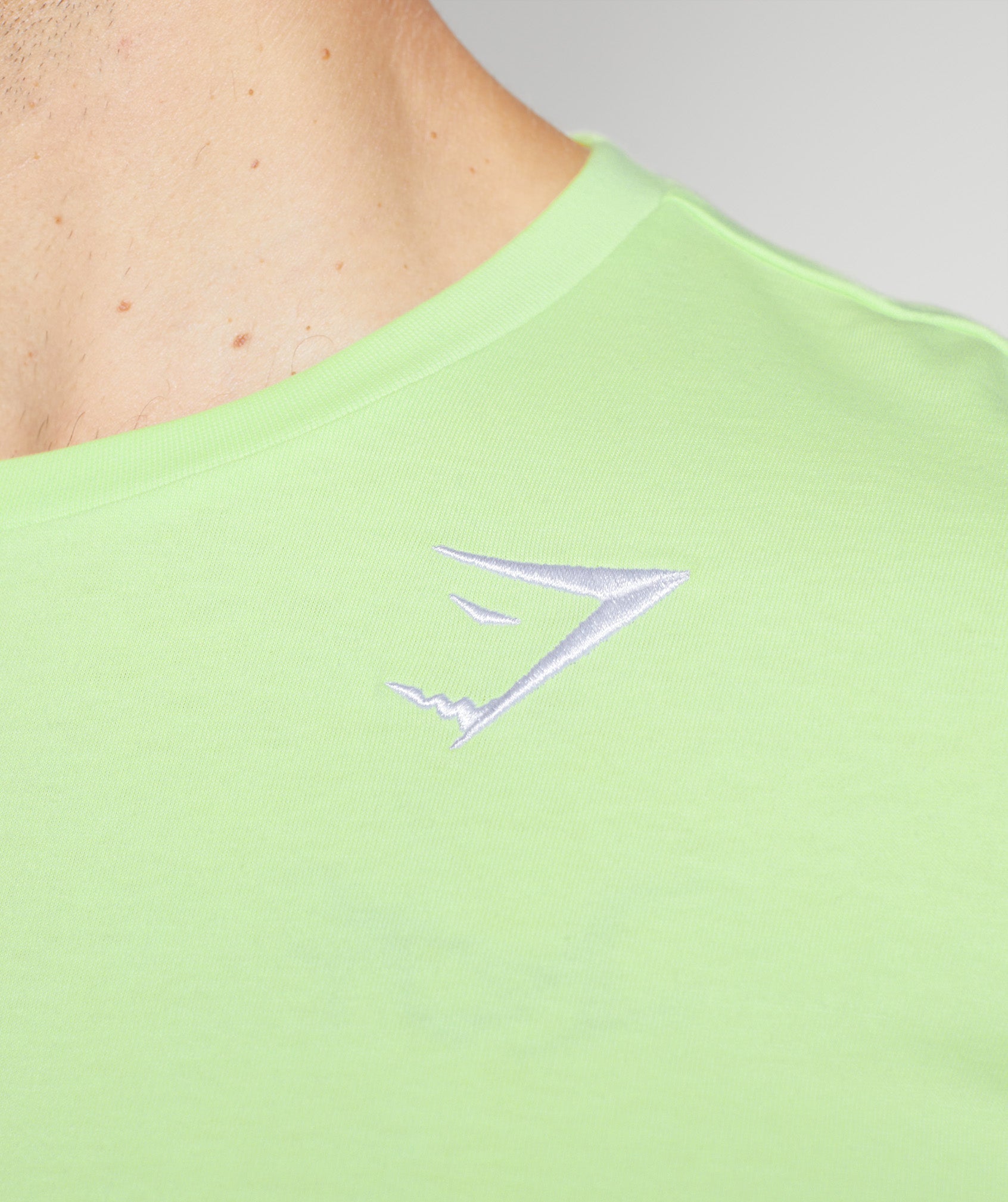 Green Men's Gymshark Crest T Shirts | ZWPLGD-203