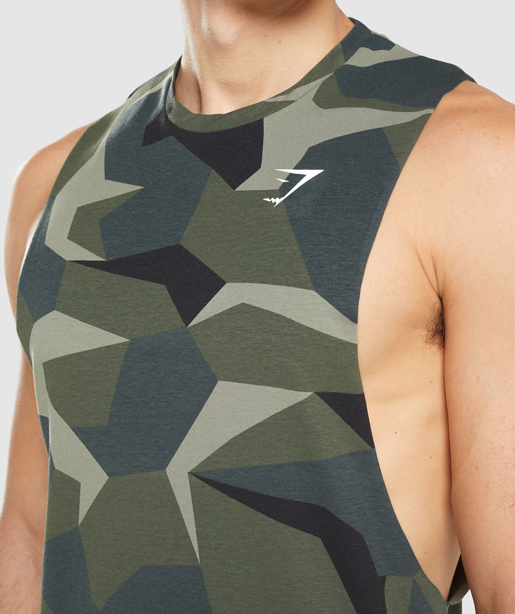 Green Men's Gymshark Critical Drop Arm Tanks | QJEMPI-859