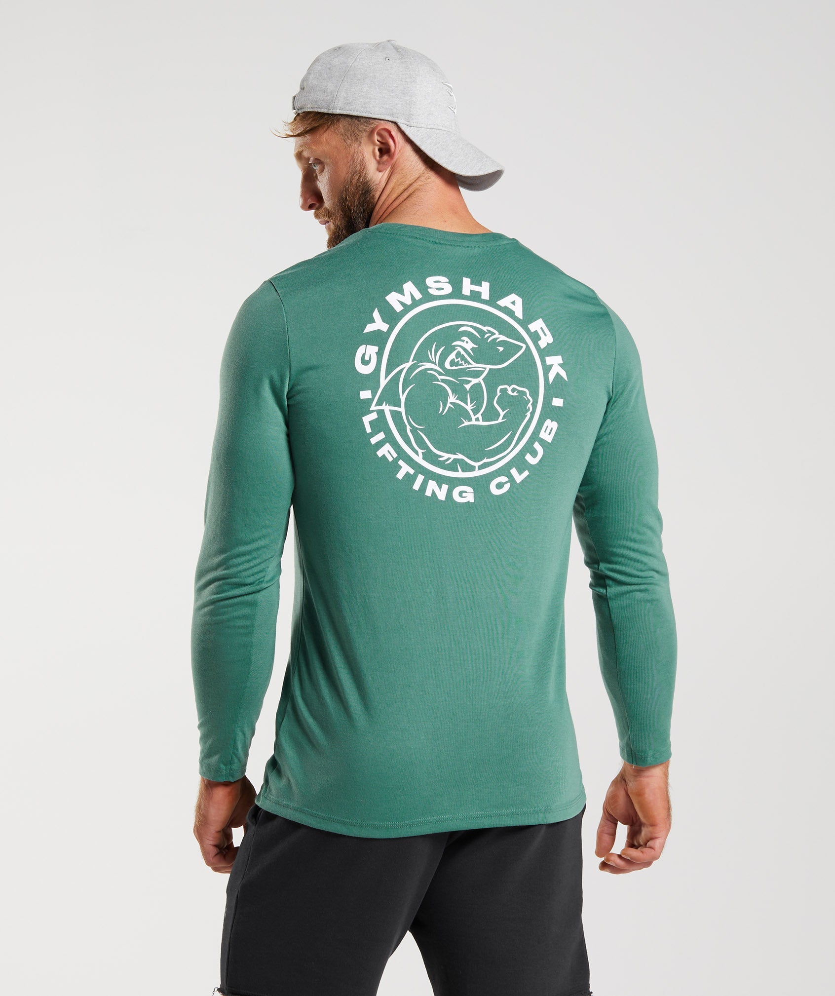 Green Men's Gymshark Legacy Long Sleeve T Shirts | IEMXCB-065