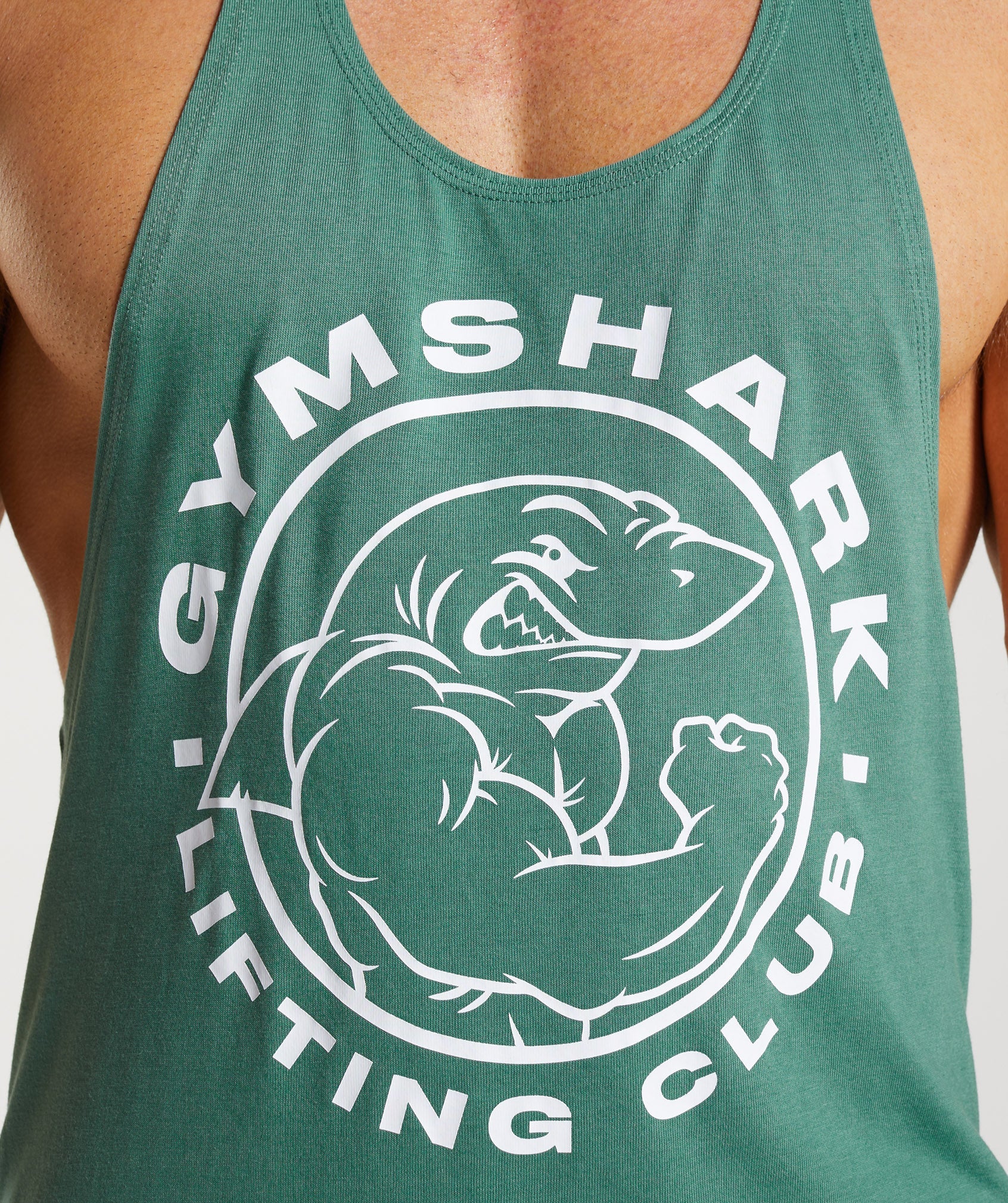 Green Men's Gymshark Legacy Stringer Vest | JTVAWC-378