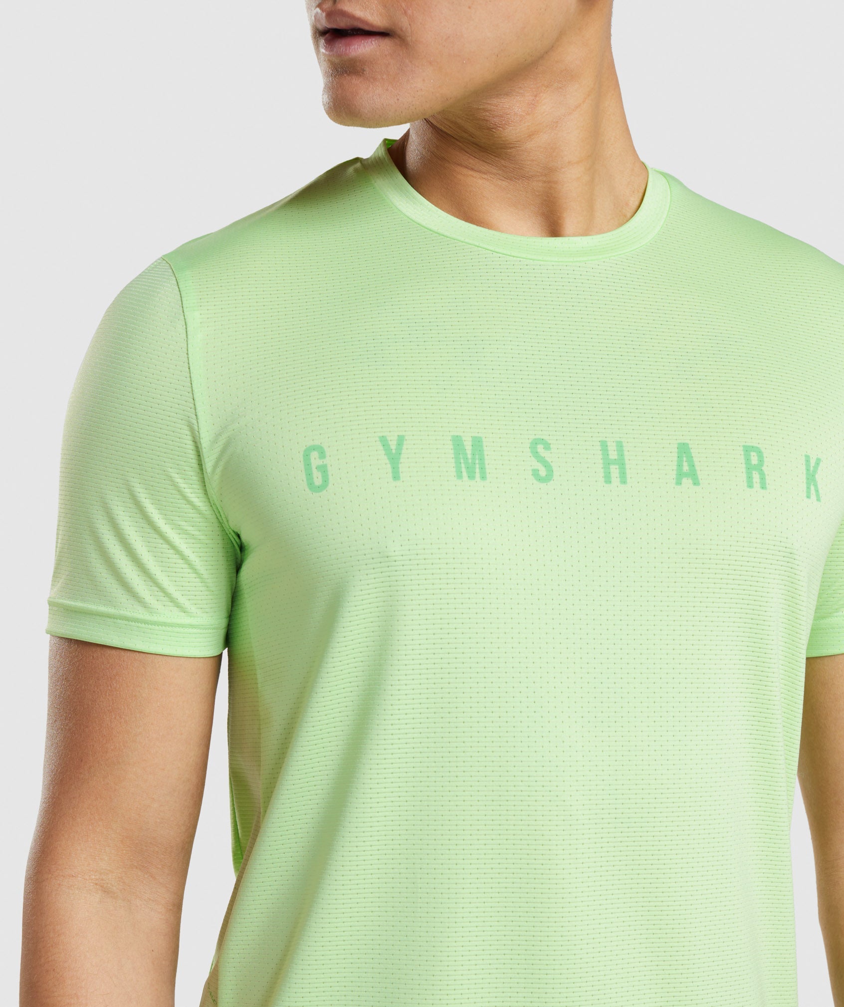 Green Men's Gymshark Sport Stripe T Shirts | MPSRVZ-784