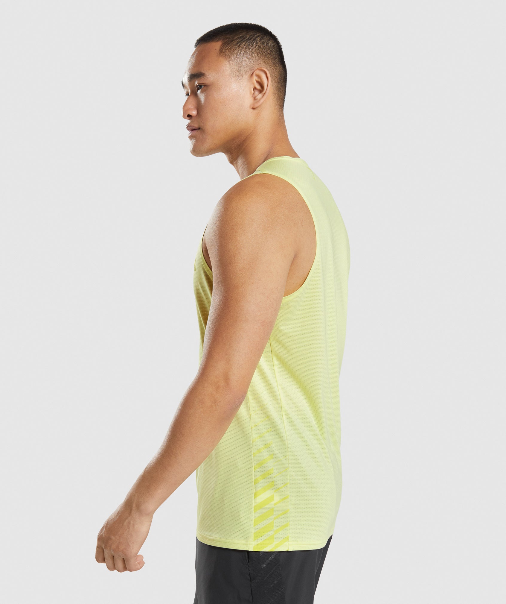 Green Men's Gymshark Sport Stripe Tanks | BMOTVC-609