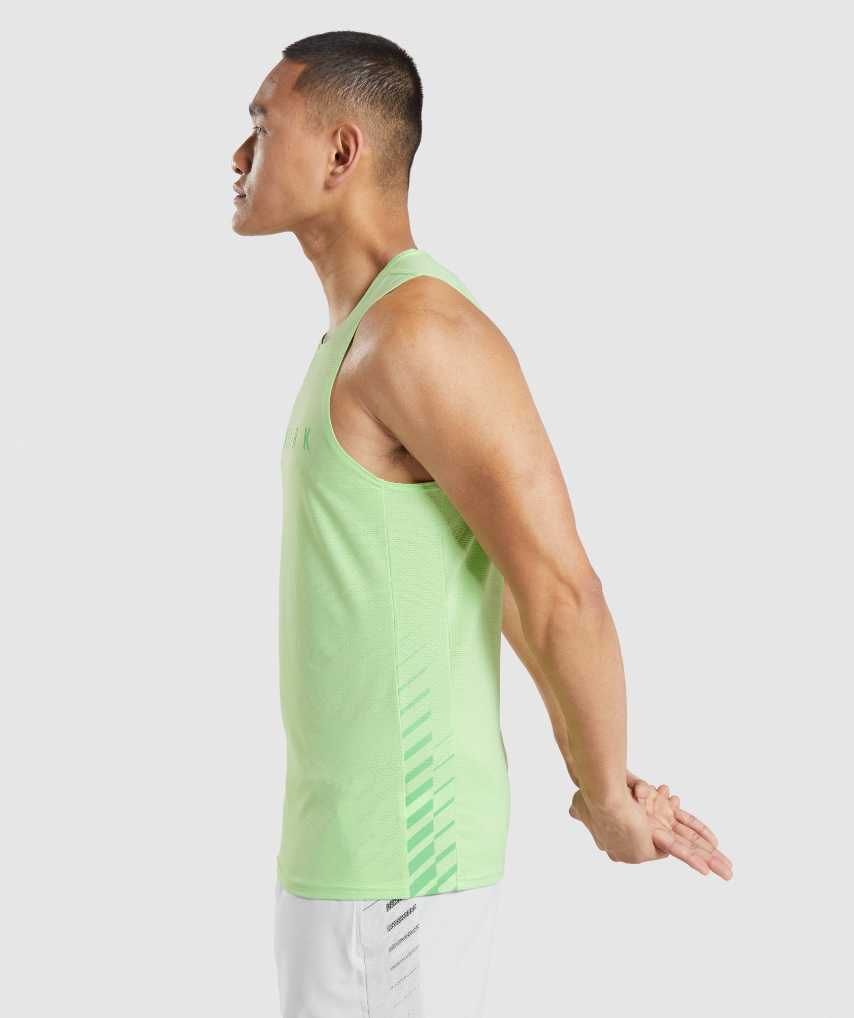 Green Men's Gymshark Sport Stripe Tanks | LCKIZB-098