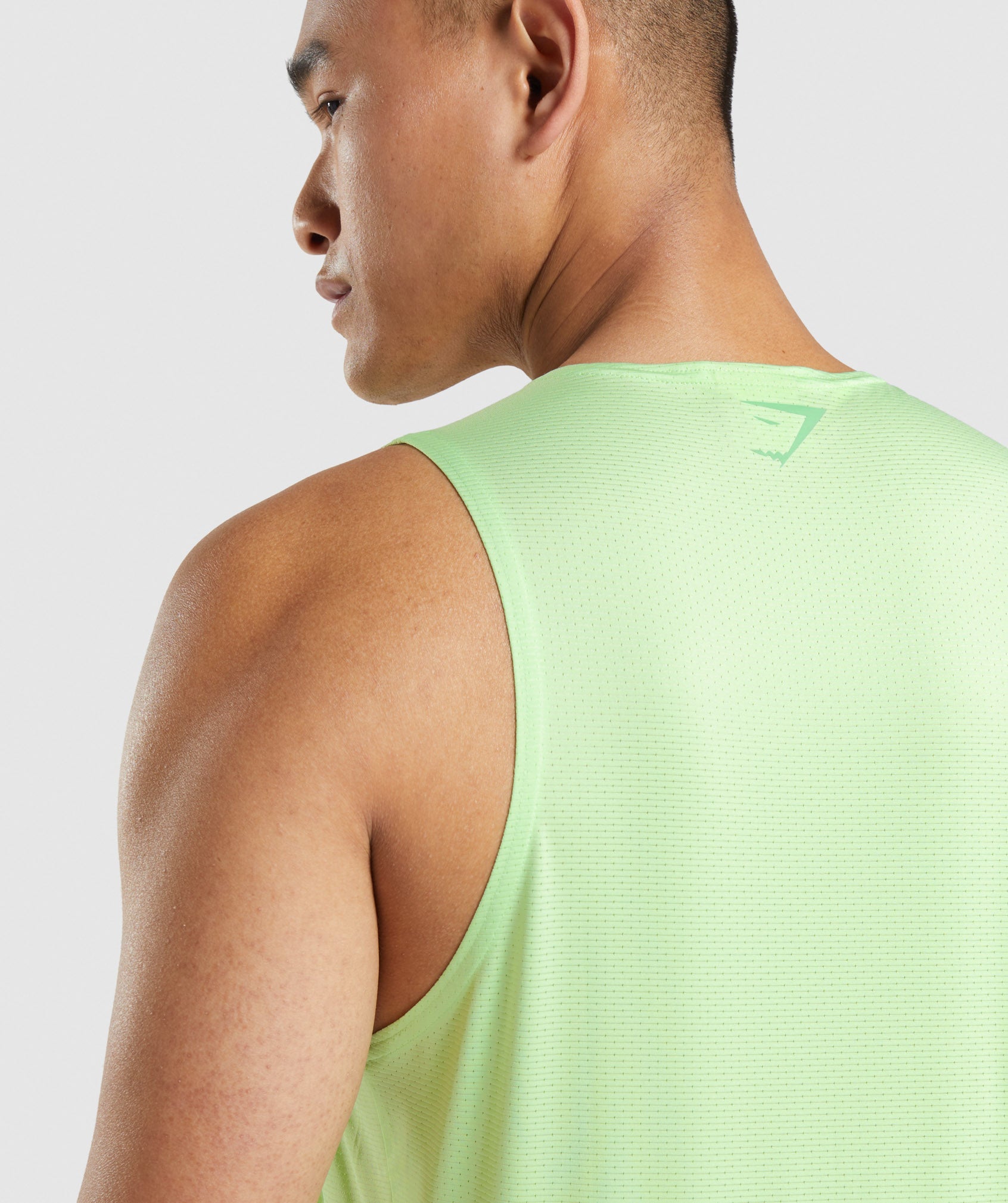 Green Men's Gymshark Sport Stripe Tanks | LCKIZB-098