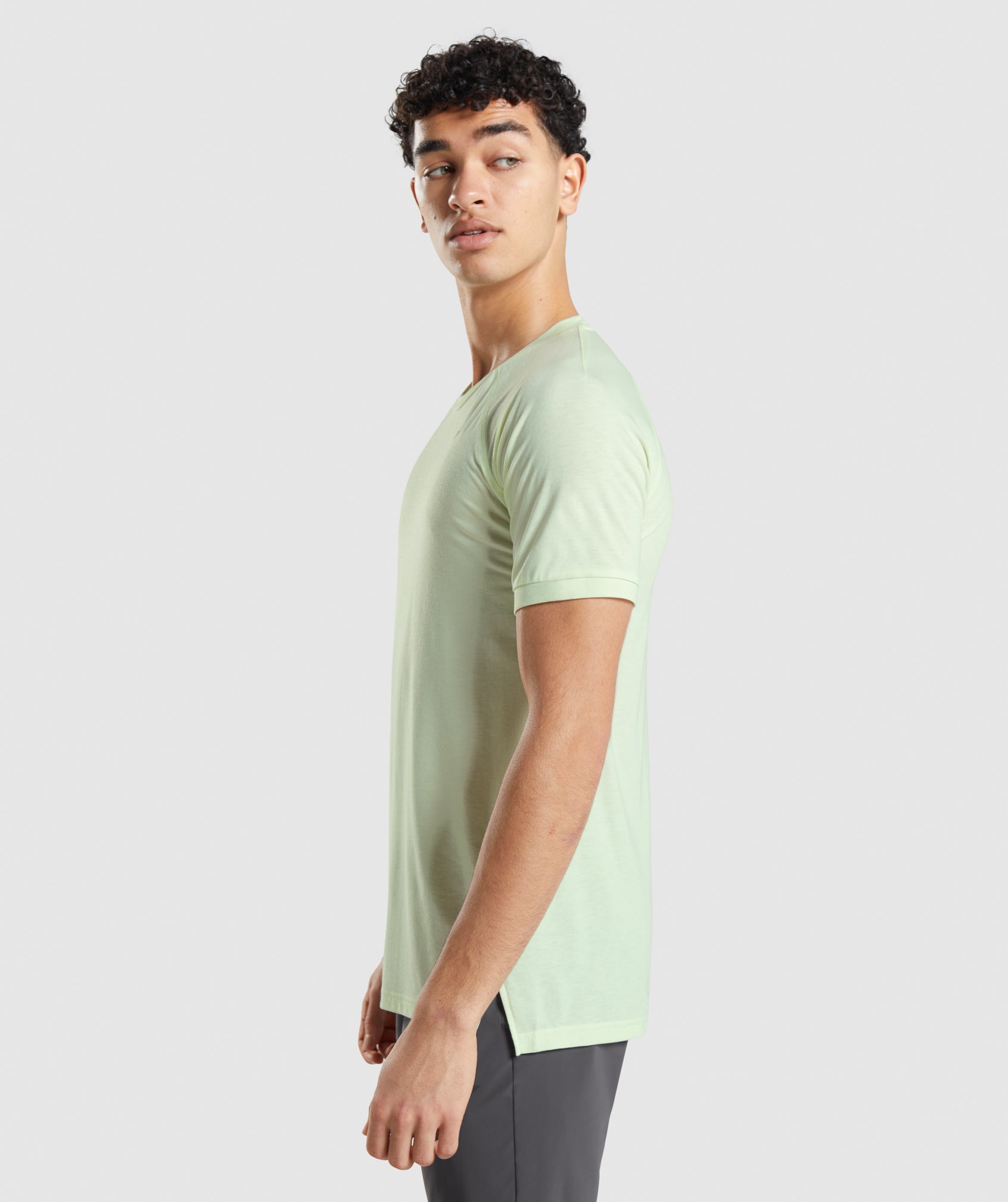 Green Men's Gymshark Studio Amplify T Shirts | SLFRHV-369