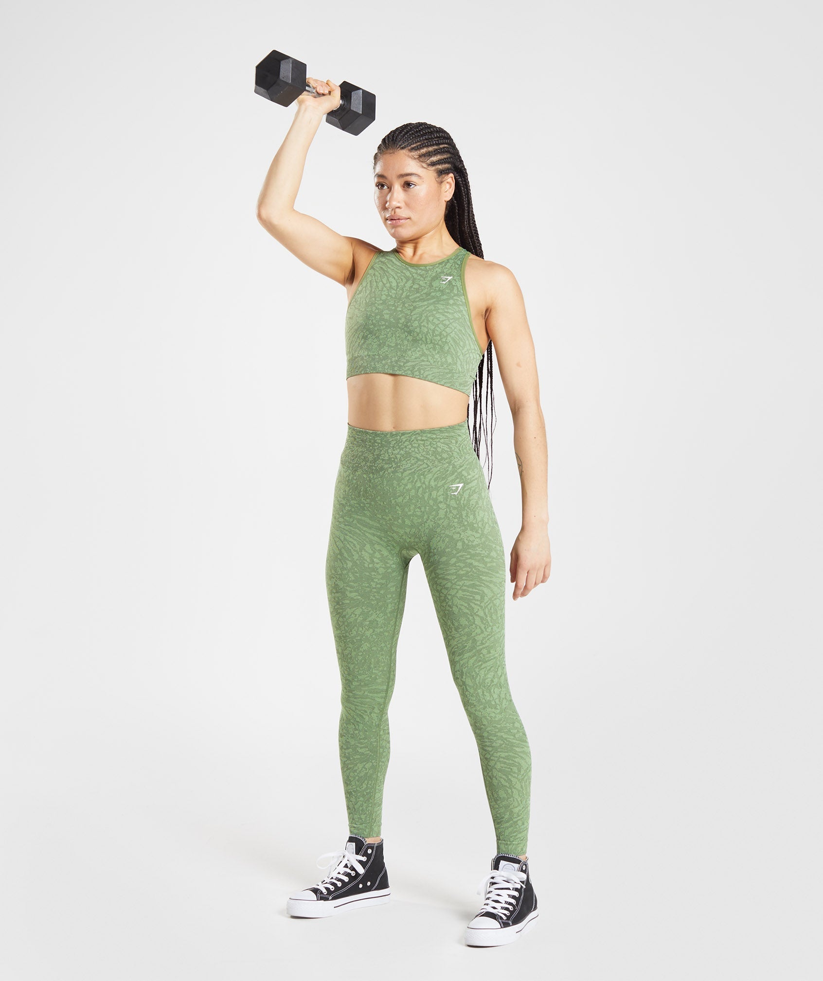 Green Women's Gymshark Adapt Animal Seamless Leggings | WKNFJR-543