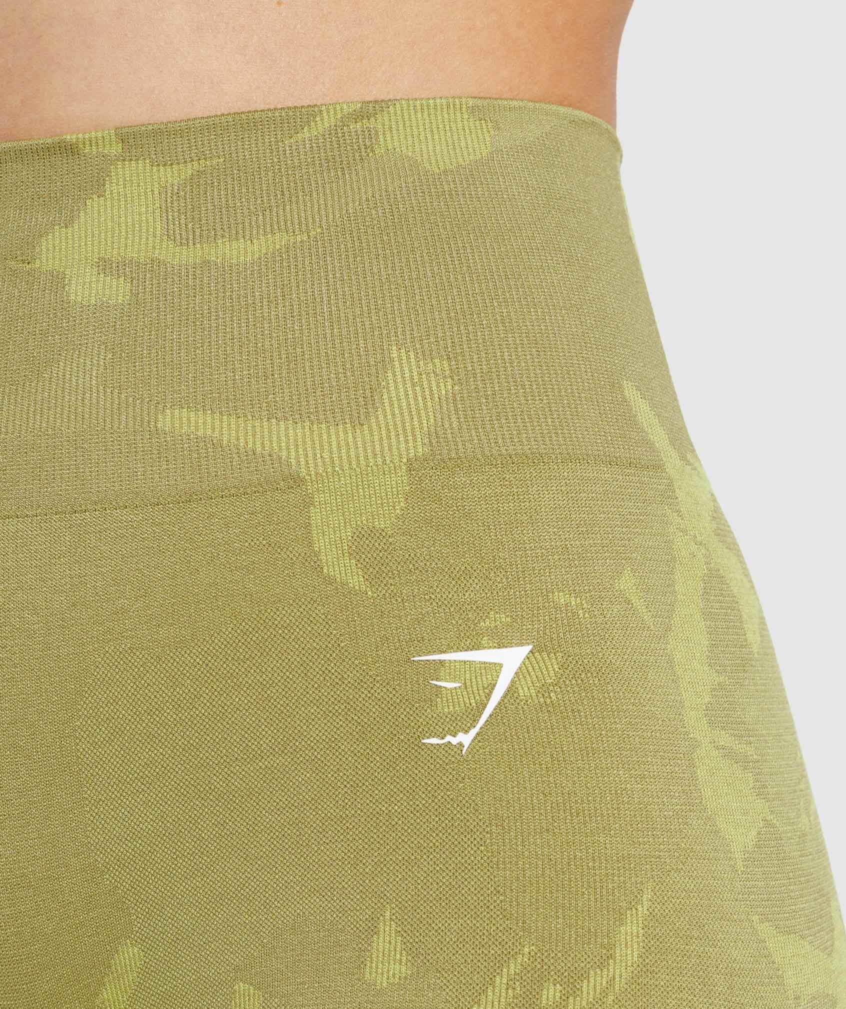 Green Women's Gymshark Adapt Camo Seamless Shorts | EYNLXP-490