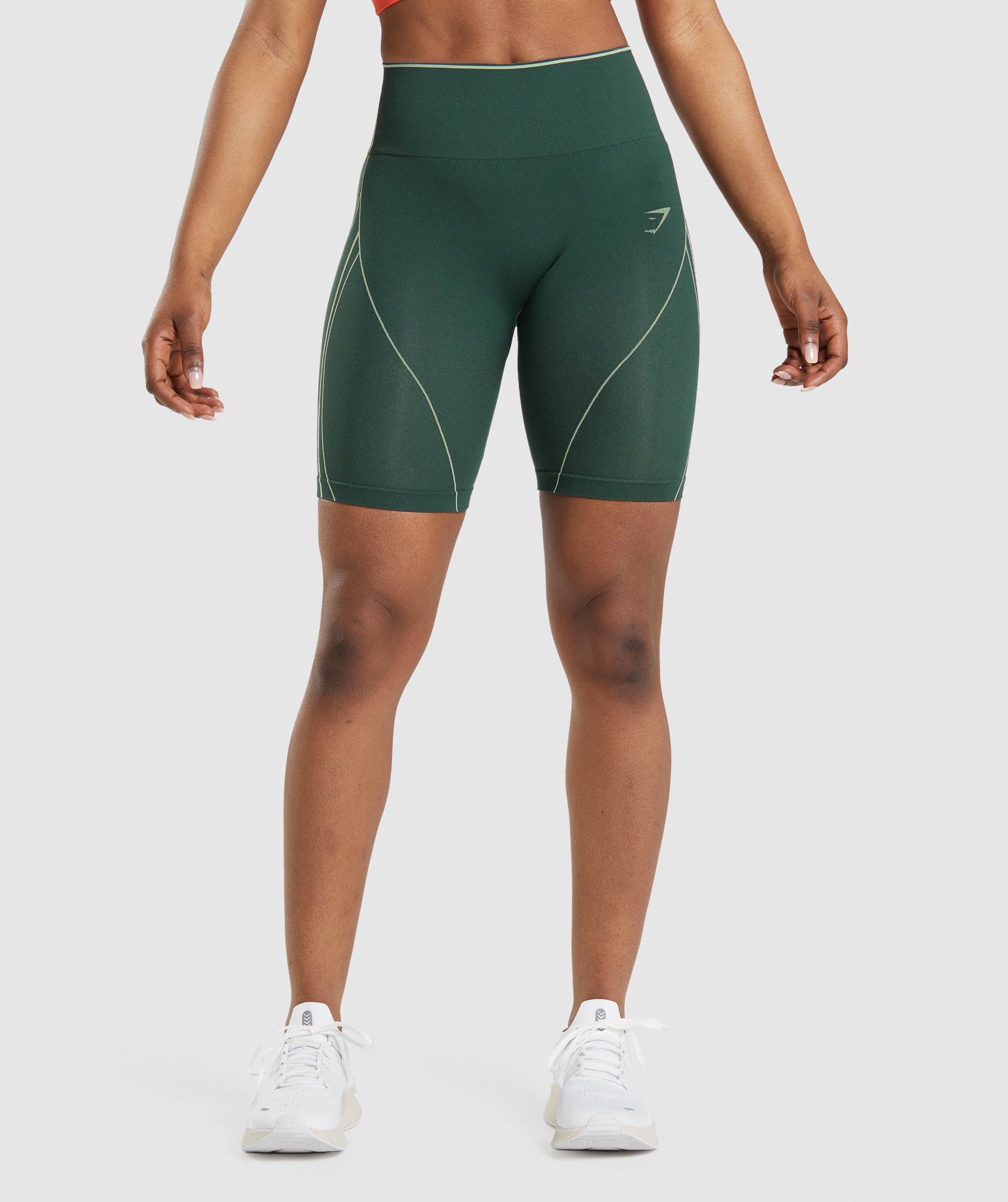 Green Women\'s Gymshark Apex Seamless High Rise Shorts | JIBNRX-902