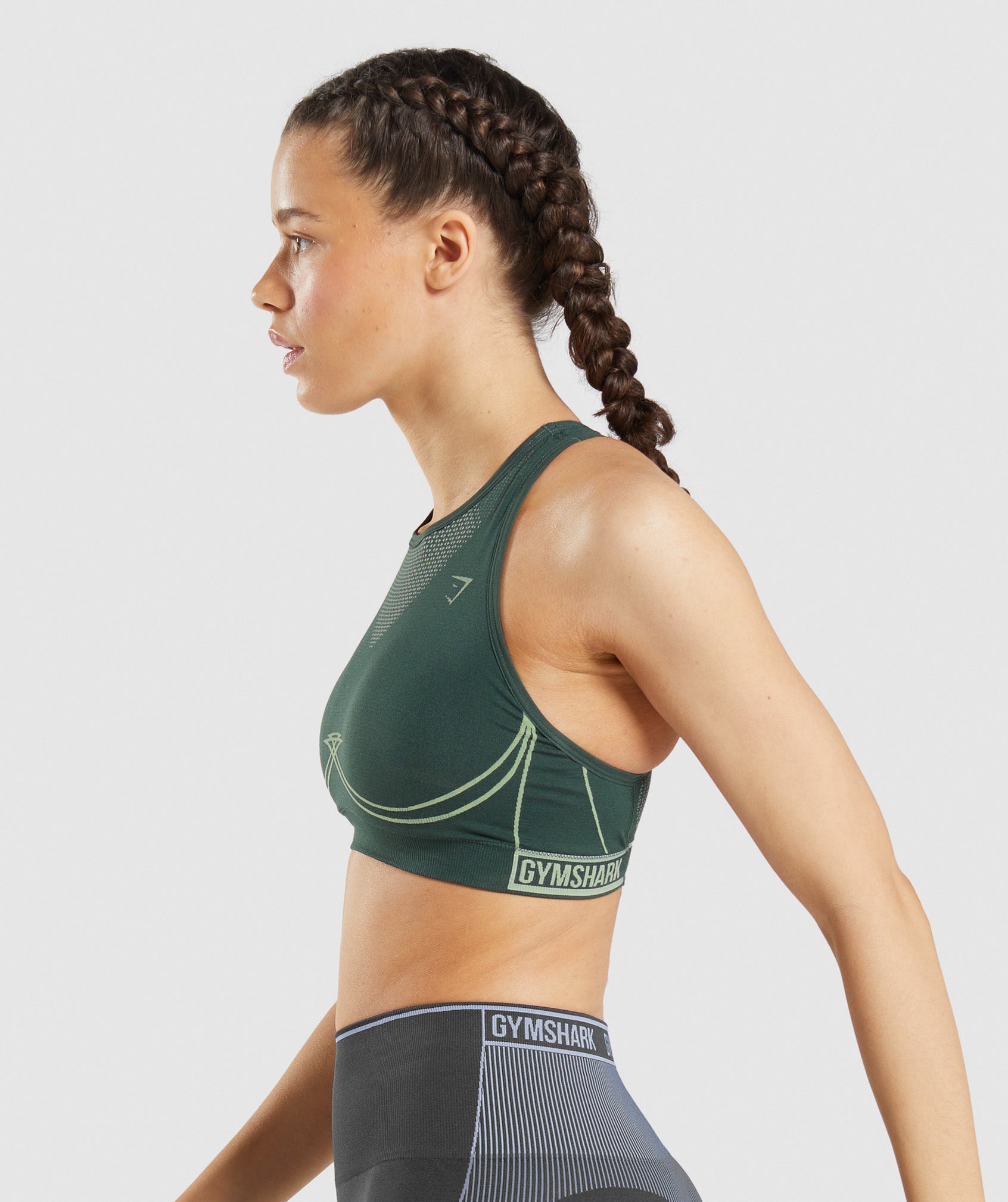 Green Women's Gymshark Apex Seamless Sports Bra | HNCDWQ-085